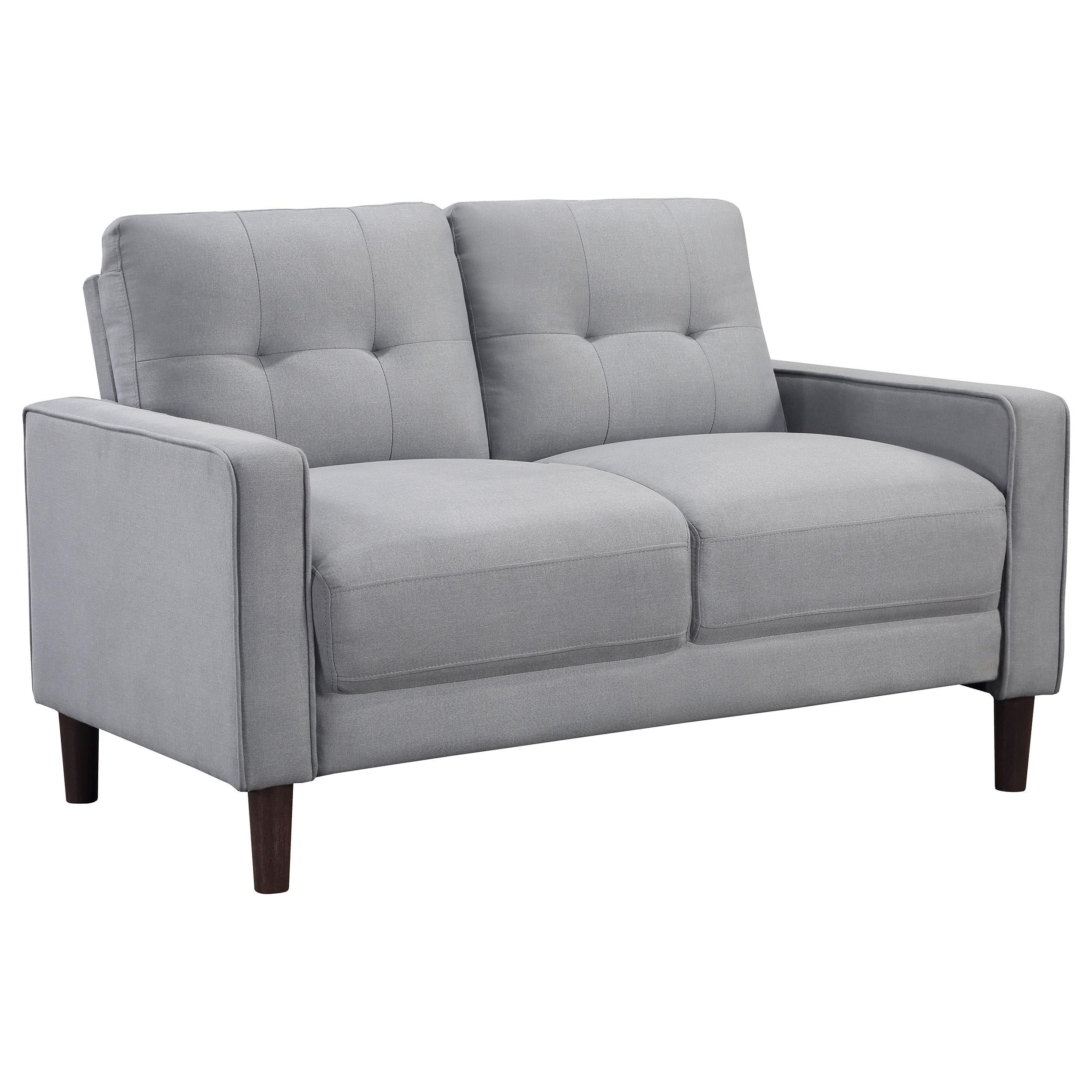 Coaster Furniture Bowen 506782 Upholstered Track Arm Tufted Loveseat – Grey