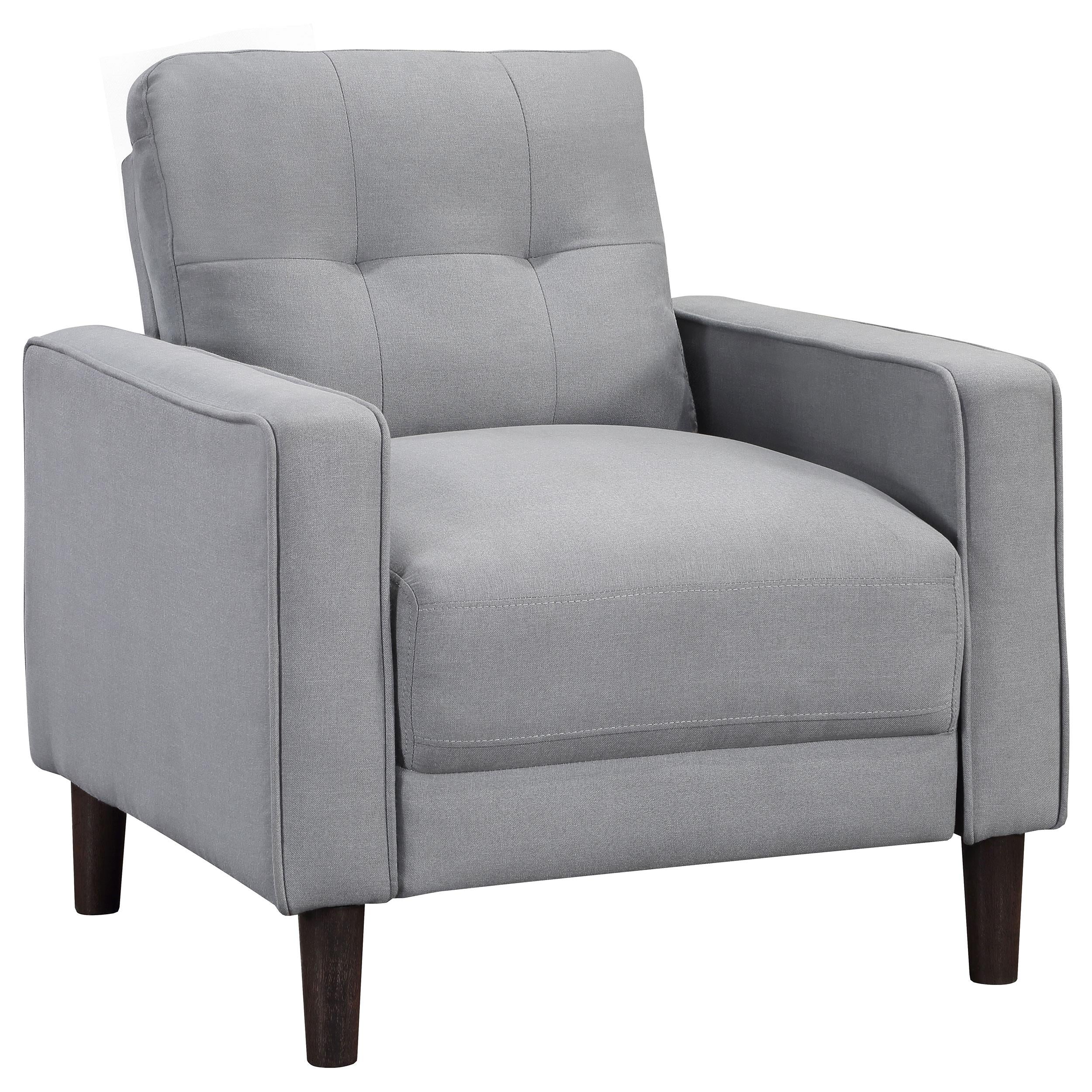 Coaster Furniture Bowen 506783 Upholstered Track Arm Tufted Accent Chair - Grey - Image 1