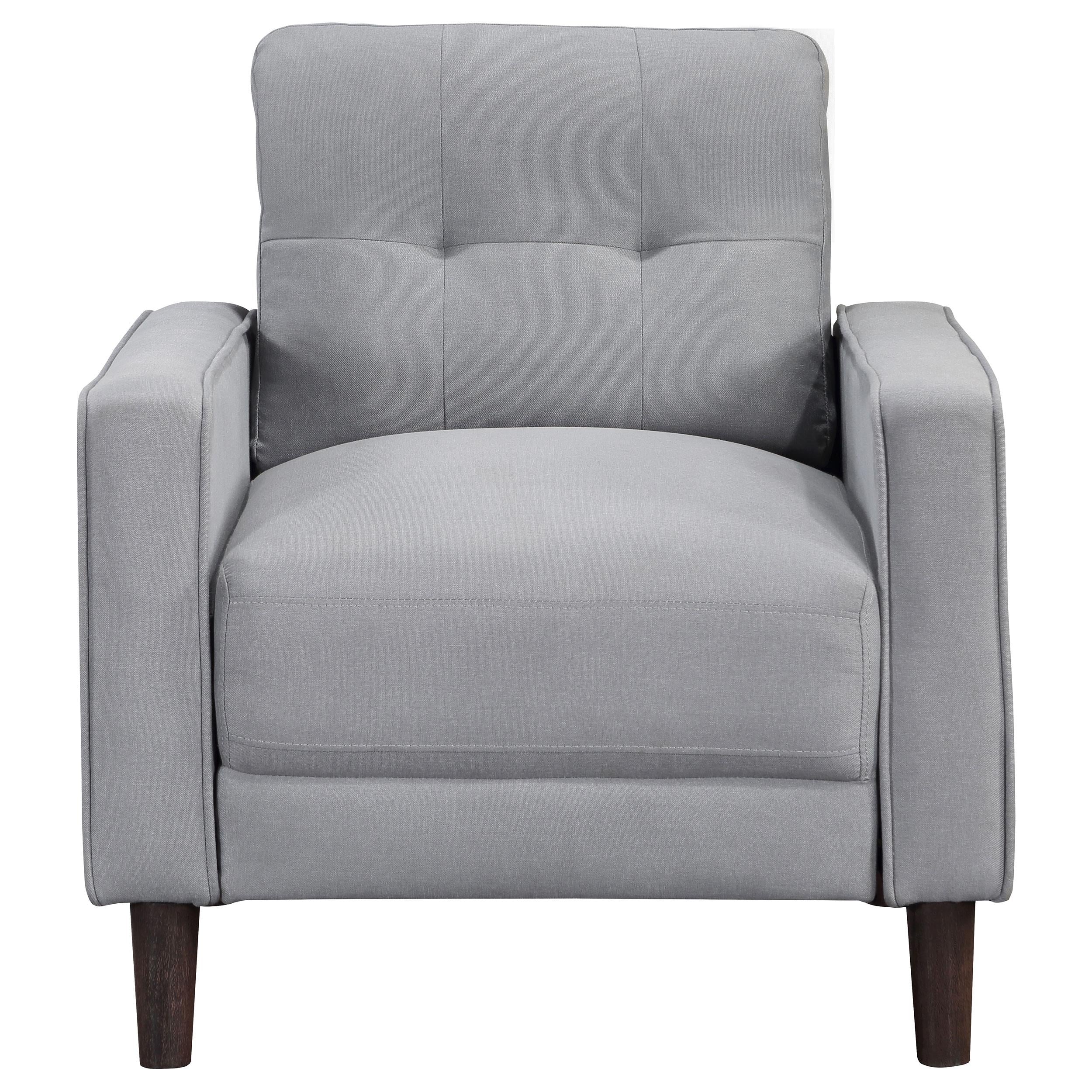 Coaster Furniture Bowen 506783 Upholstered Track Arm Tufted Accent Chair - Grey - Image 2
