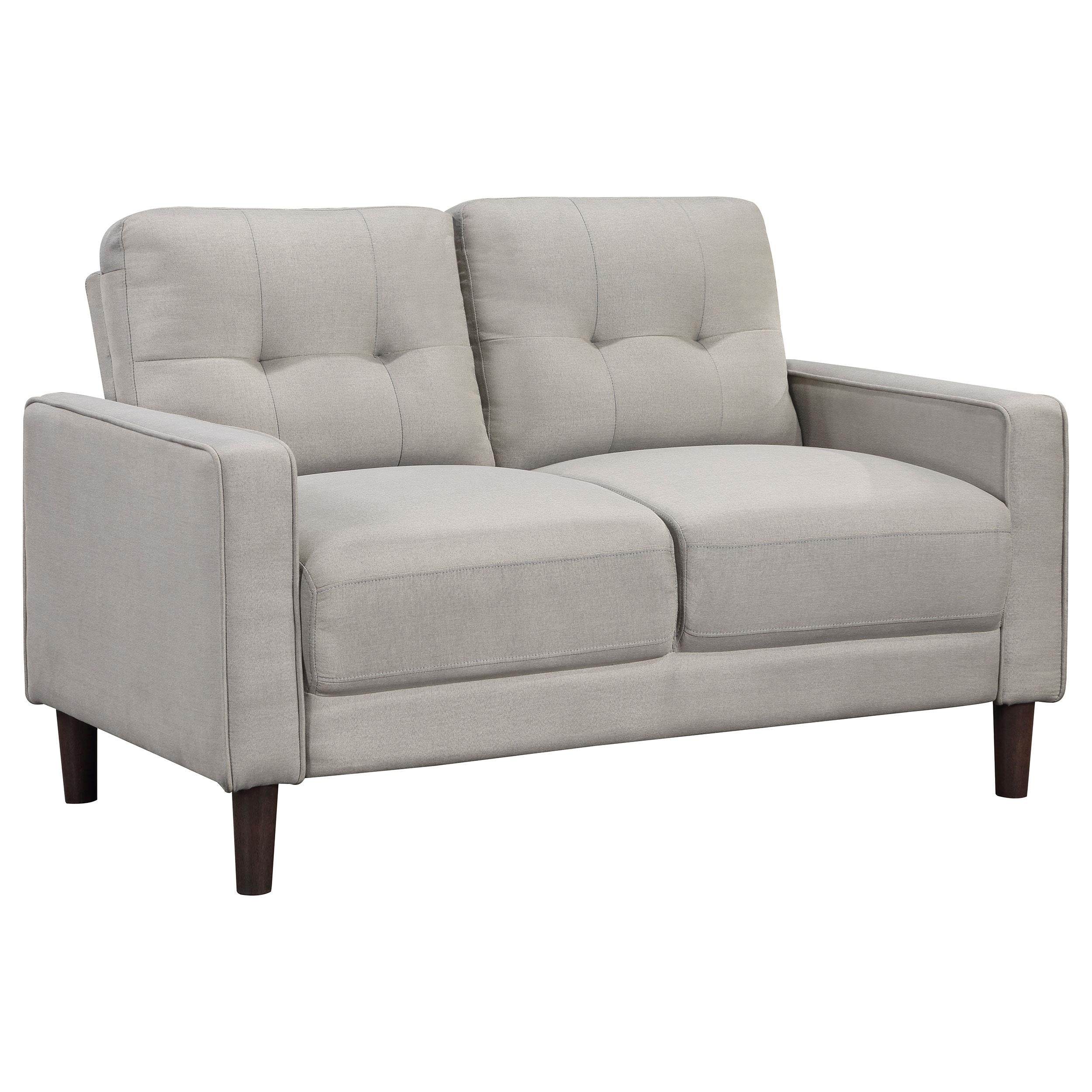 Coaster Furniture Bowen 506786 Upholstered Track Arm Tufted Loveseat – Beige