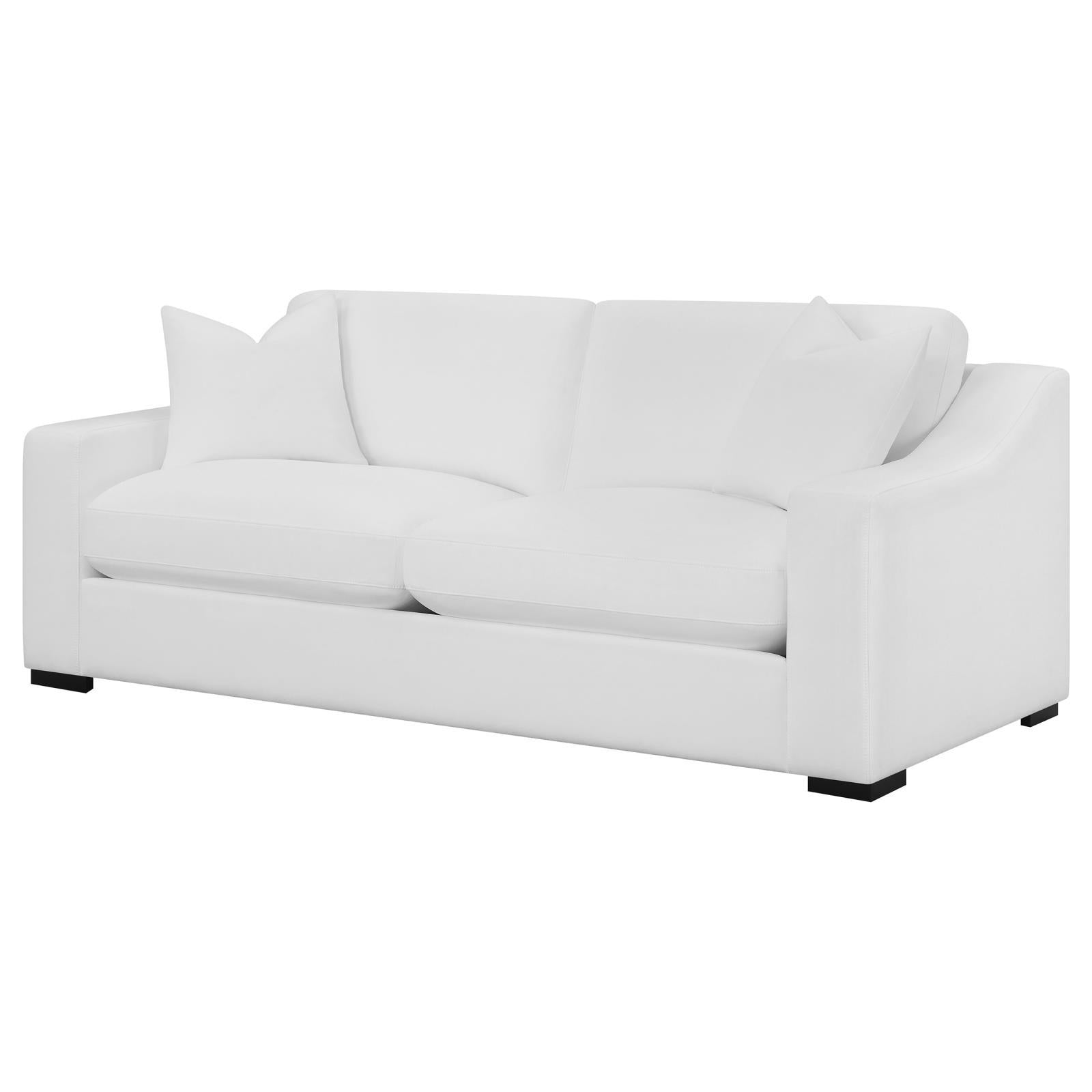 Coaster Furniture Ashlyn 509891 Upholstered Sloped Arm Sofa - White - Image 1