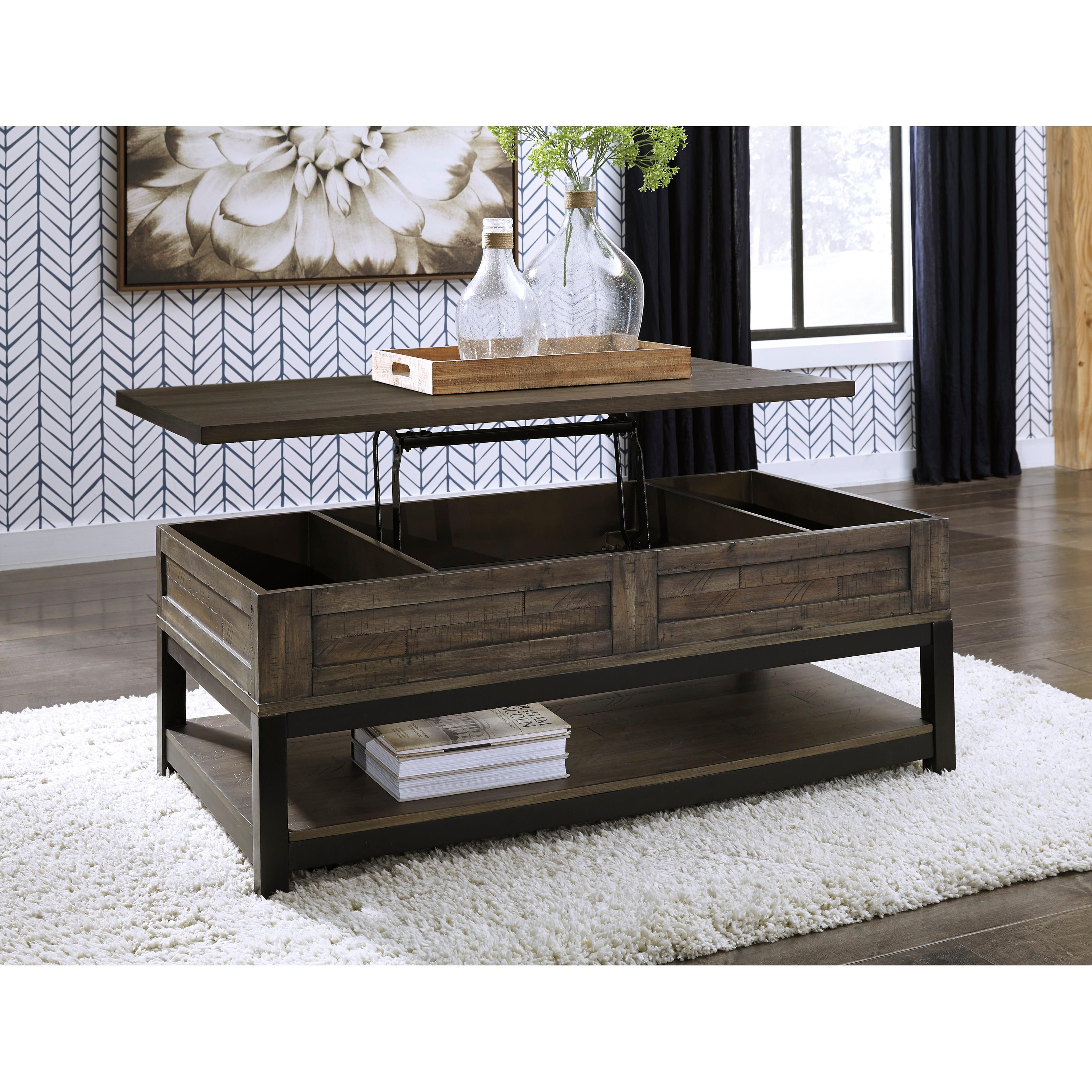 Signature Design by Ashley Johurst T444T1 Lift-top Coffee Table and 2 End Tables - Image 3