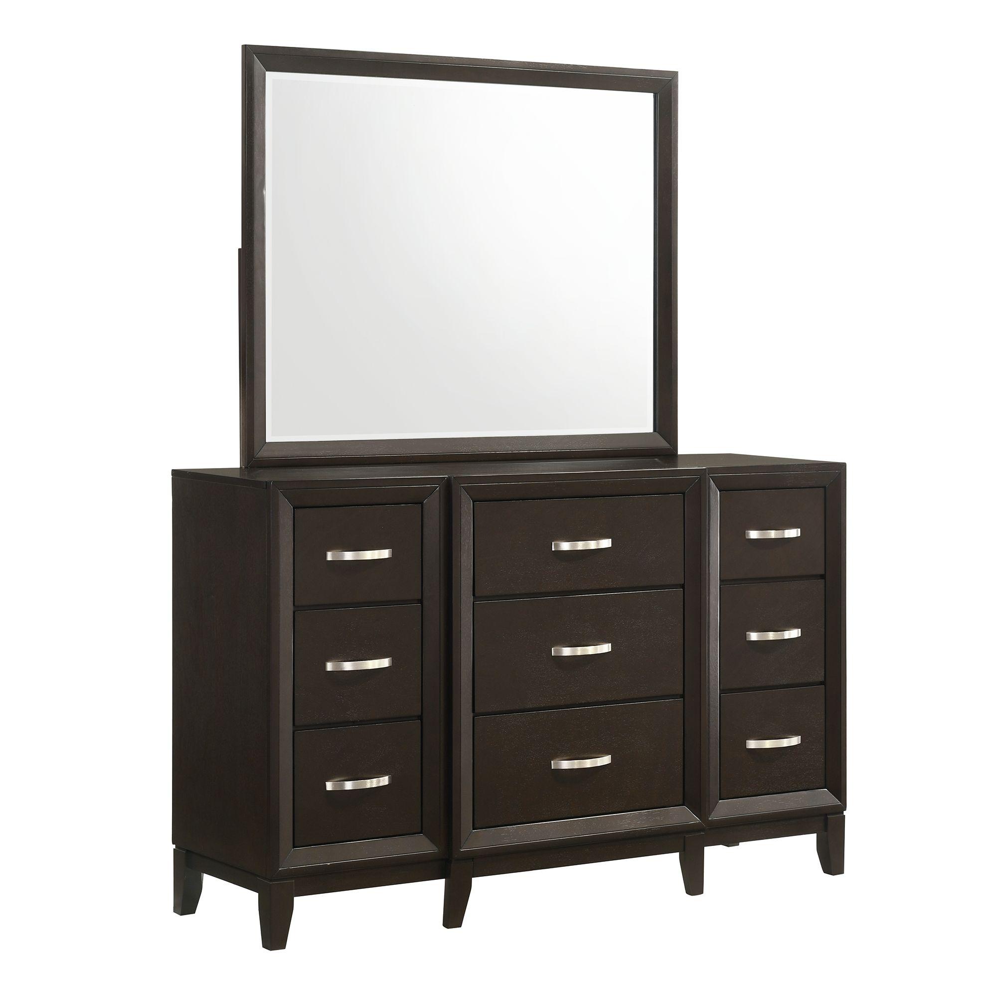Elements International Beaumont B.1140 Dresser Mirror- Merlot
