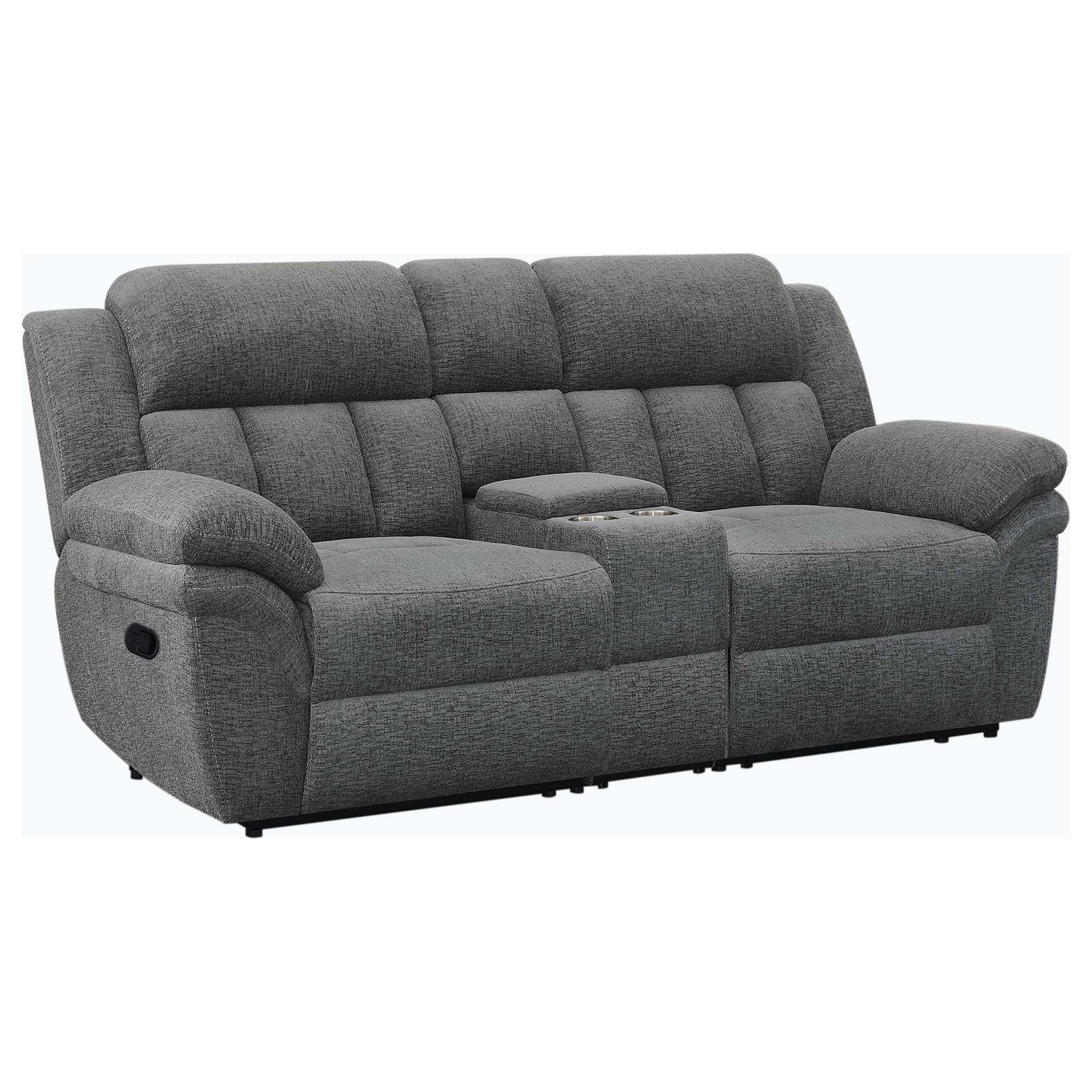 Coaster Furniture Bahrain 609542 Upholstered Motion Loveseat - Charcoal - Image 1