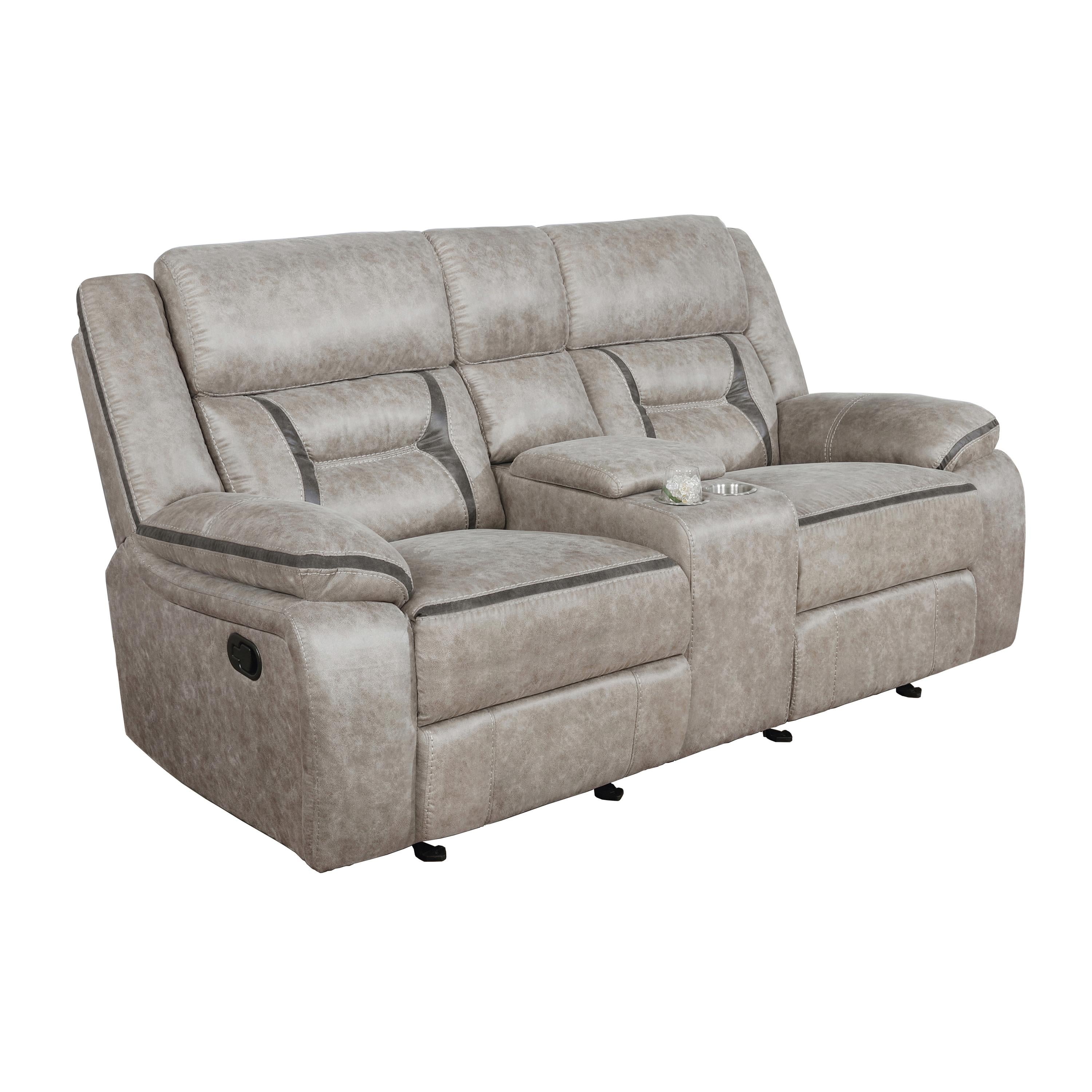 Coaster Furniture Greer 651352 Upholstered Motion Reclining Loveseat – Taupe