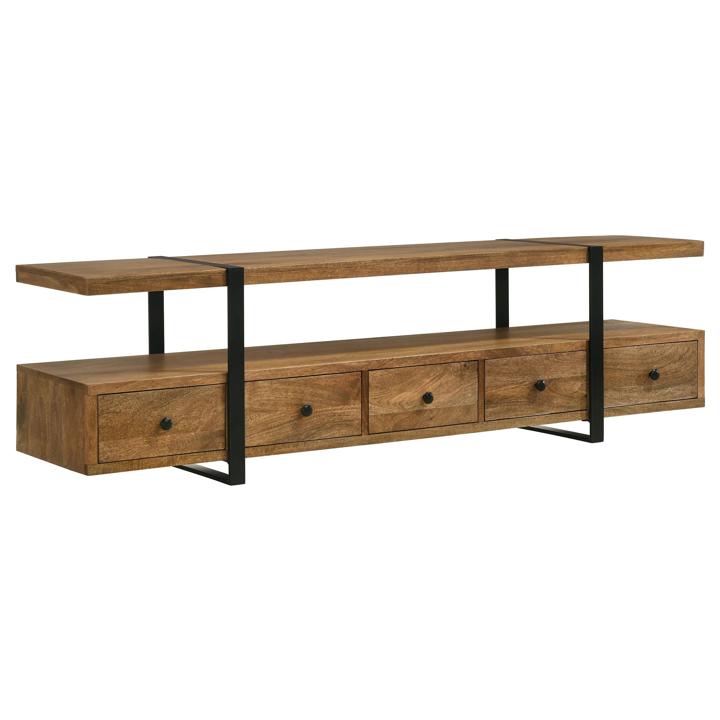 Coaster Furniture Otto 703243 5-Drawer Mango Wood 70" TV Stand Media Console - Brown - Image 1