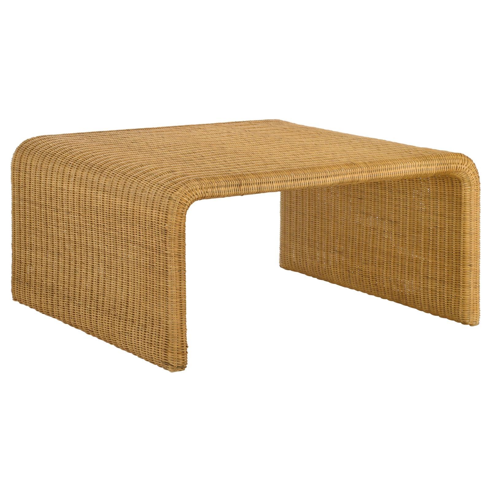 Coaster Furniture Juanita 709818 Square Woven Rattan Coffee Table - Natural - Image 1