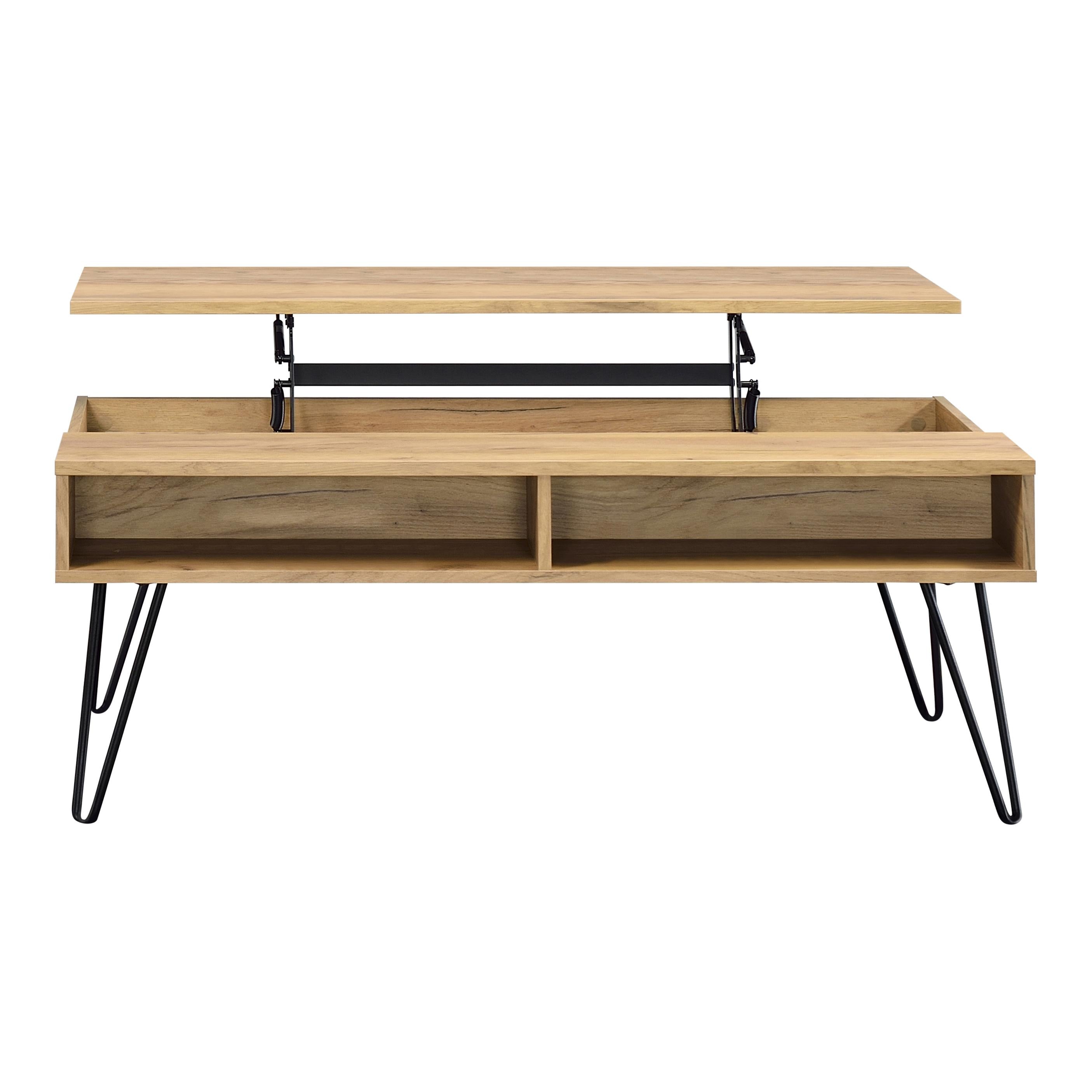 Coaster Furniture Fanning 723368 Engineered Wood Lift Top Coffee Table - Golden Oak - Image 1