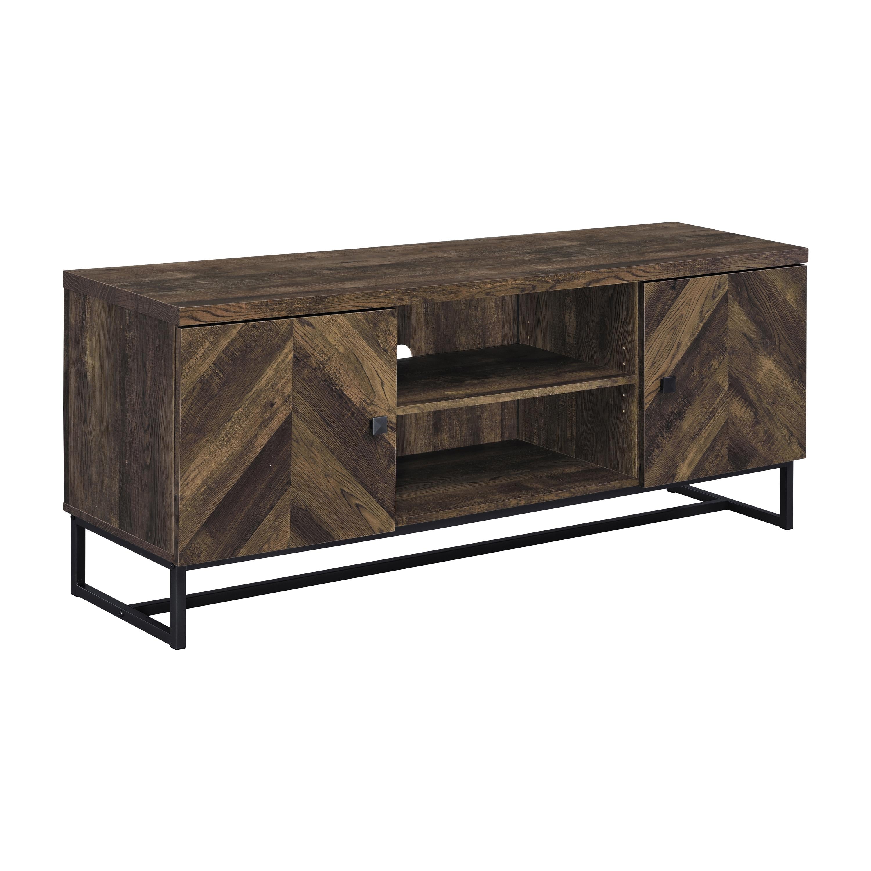 Coaster Furniture Myles 736052 2-door Engineered Wood 60″ TV Stand – Rustic Oak