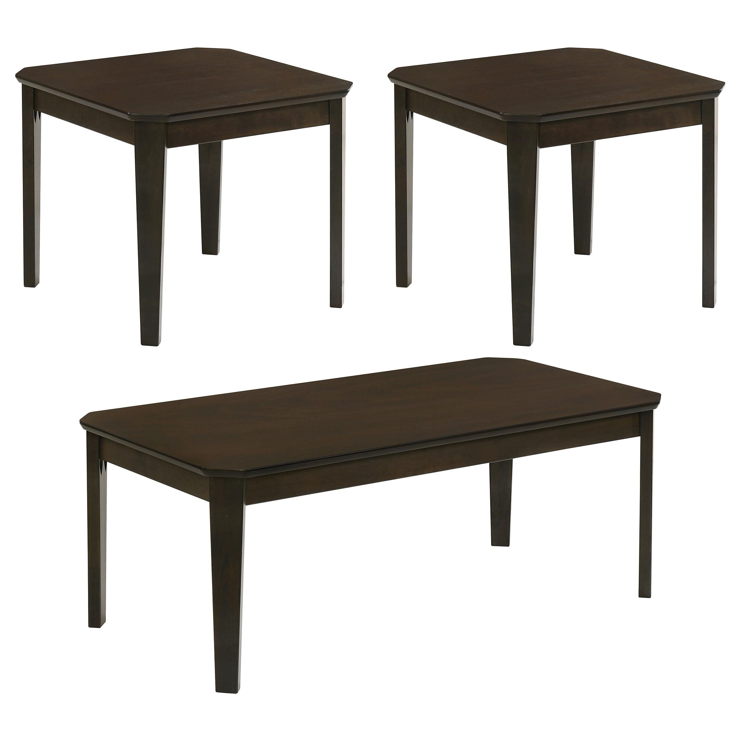 Coaster Furniture Amaro 736184 3-piece Coffee and End Table Set - Dark Brown - Image 1