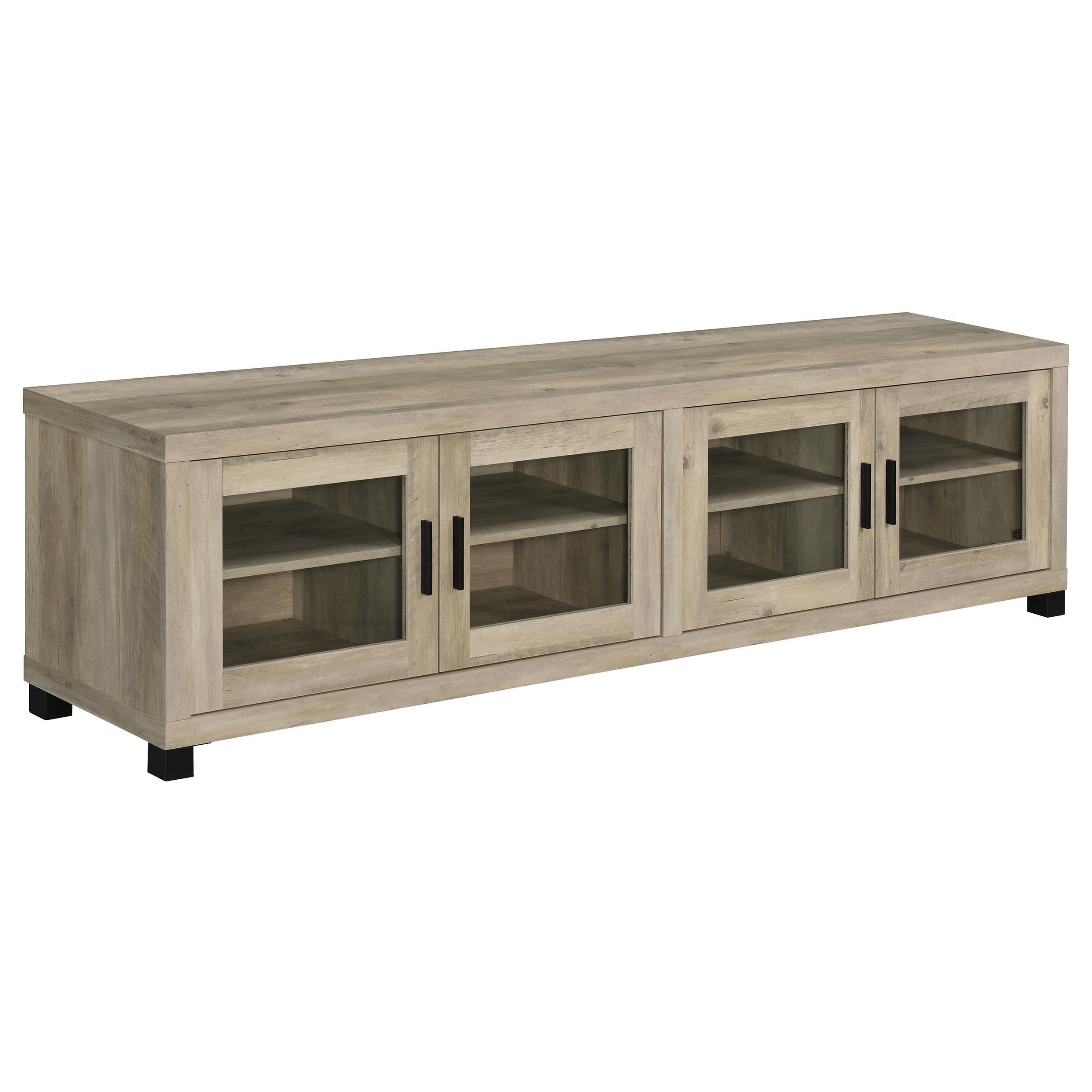 Coaster Furniture Sachin 736283 4-door Engineered Wood 79" TV Stand - Distressed Pine - Image 1