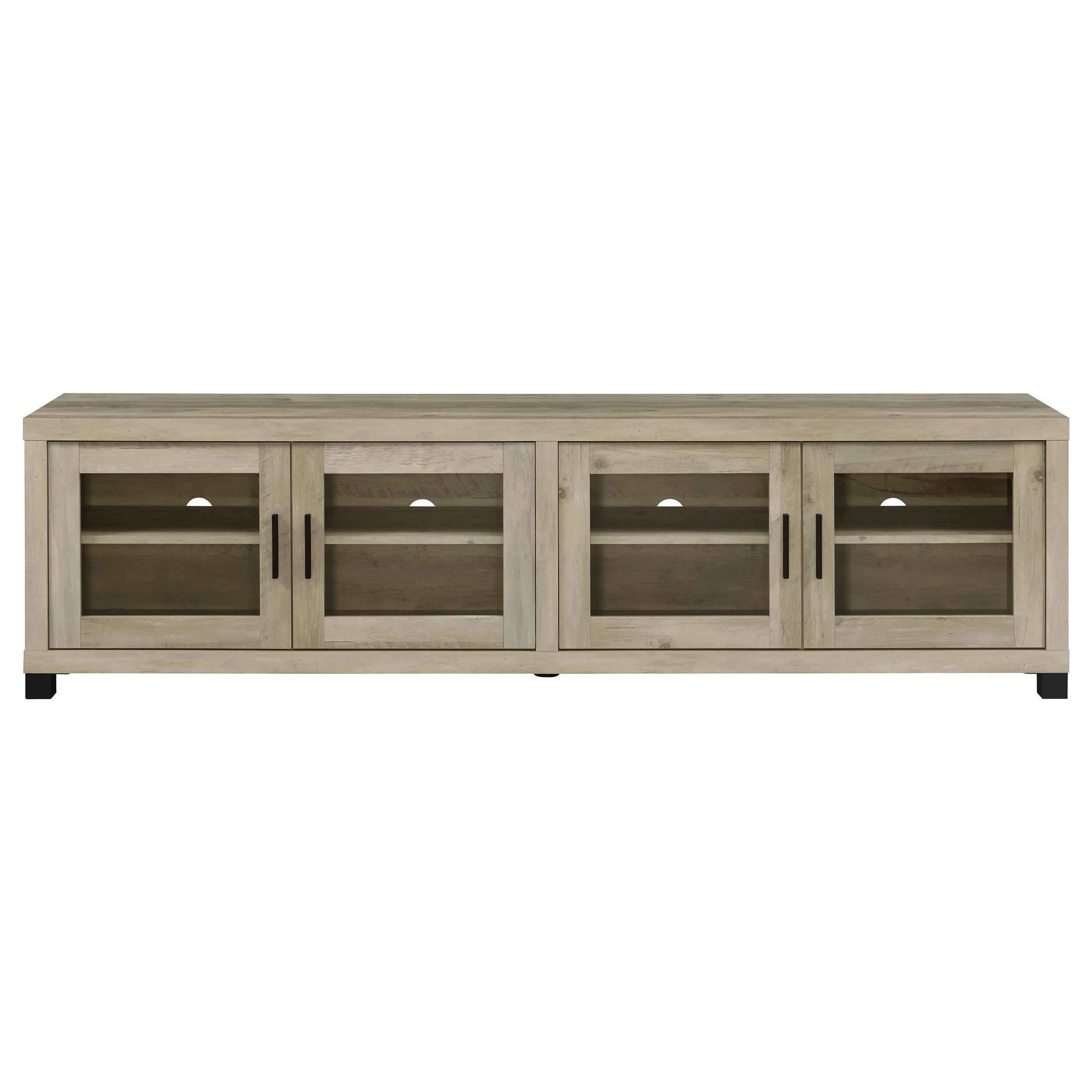 Coaster Furniture Sachin 736283 4-door Engineered Wood 79" TV Stand - Distressed Pine - Image 3