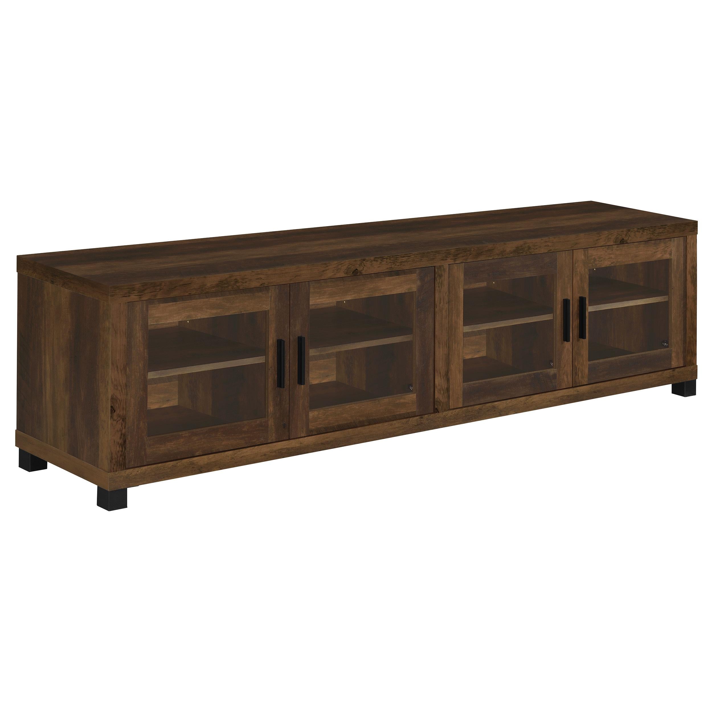 Coaster Furniture Sachin 736293 4-door Engineered Wood 79" TV Stand - Dark Pine - Image 1