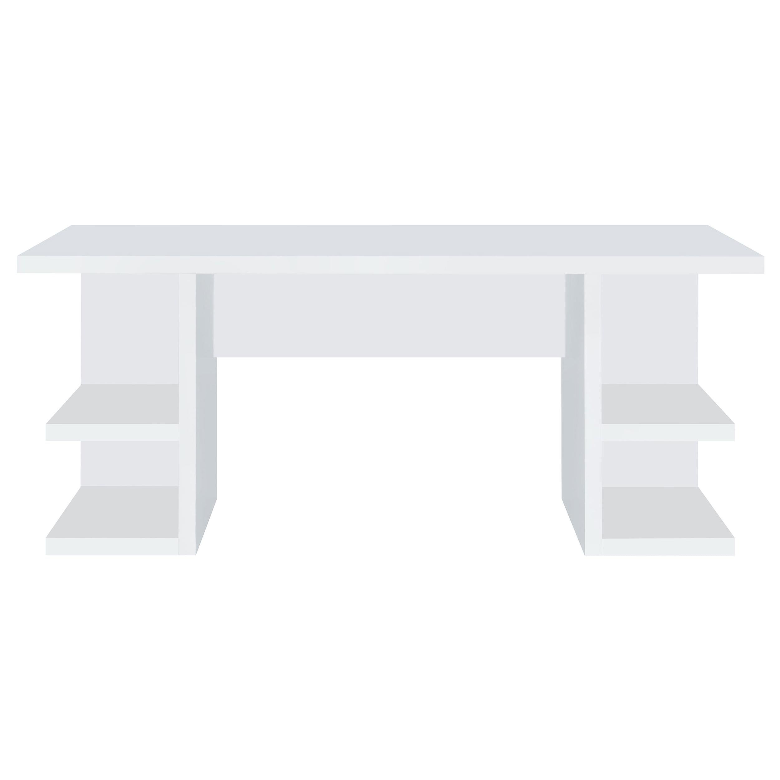 Coaster Furniture Alice 801455 71-inch 4-shelf Engineered Wood Writing Desk - White - Image 2