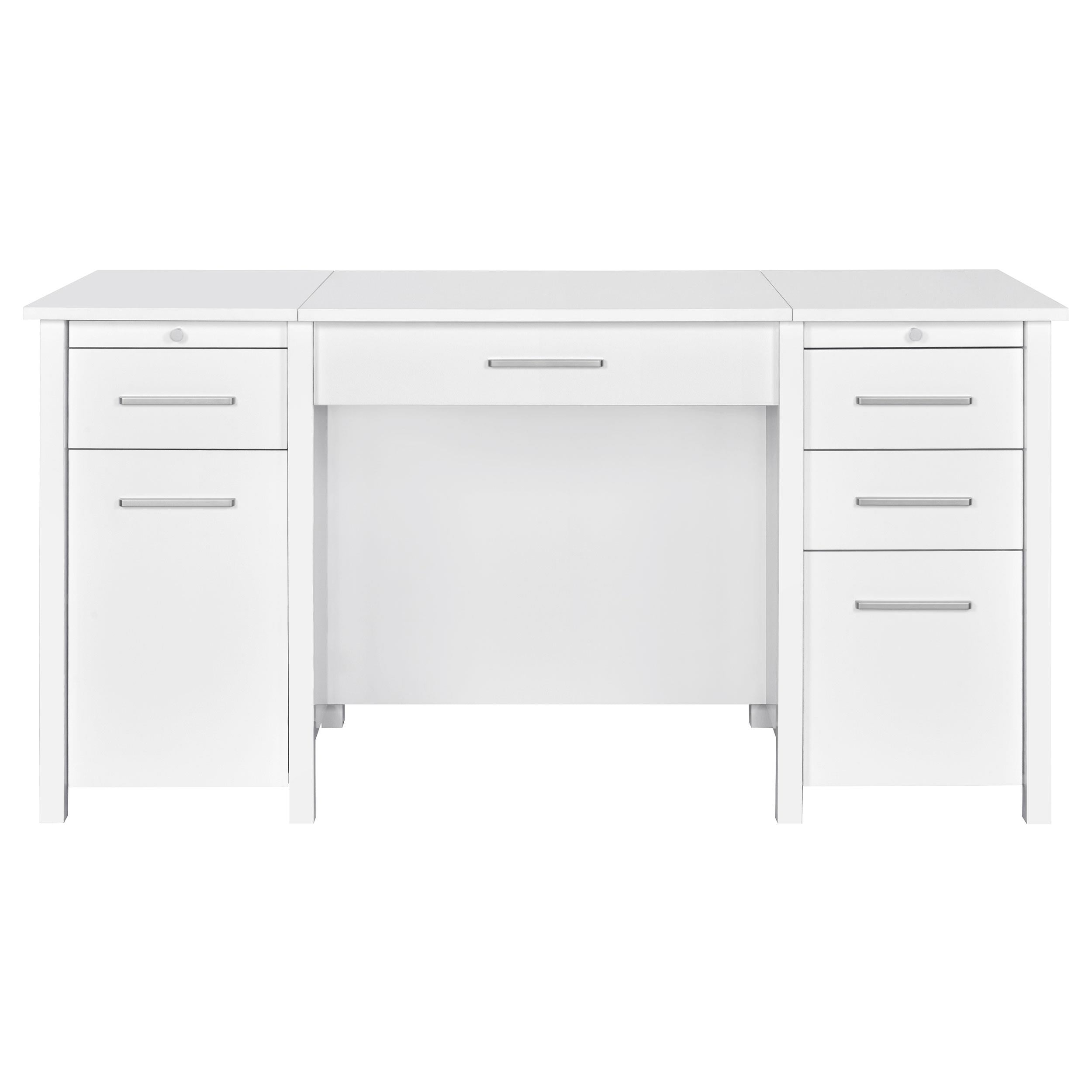 Coaster Furniture Dylan 801573 60-inch 4-Drawer Lift Top Office Desk - White High Gloss - Image 3