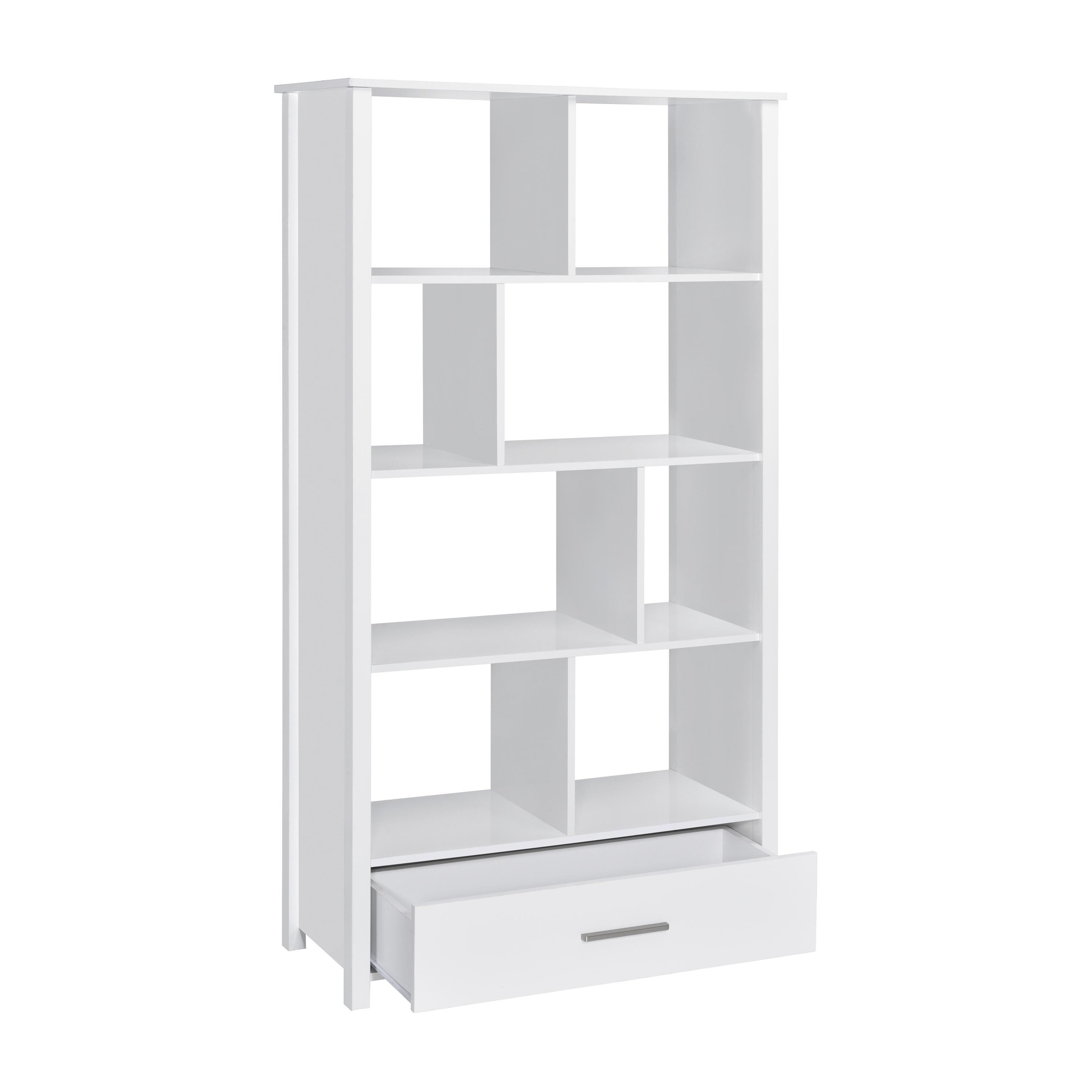 Coaster Furniture Dylan 801574 68-inch 4-shelf Storage Bookshelf - White High Gloss - Image 3