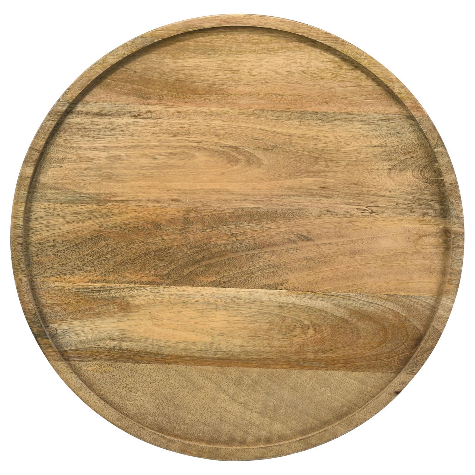 Coaster Furniture Ixia 915105 Round Solid Mango Wood Accent Side Table - Natural - Image 3