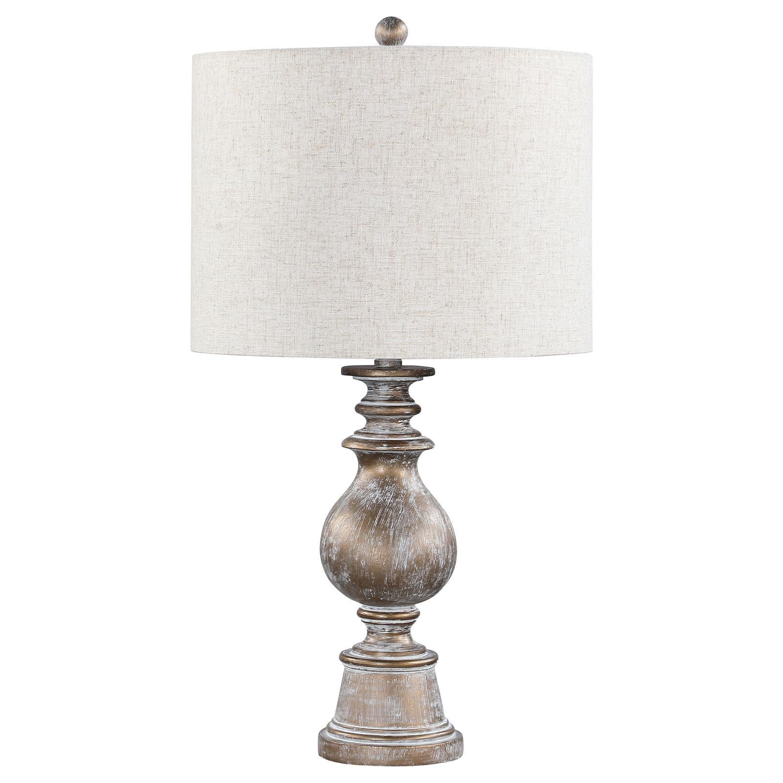 Coaster Furniture Brie 920169 28-inch Drum Shade Urn Table Lamp – Antique Gold