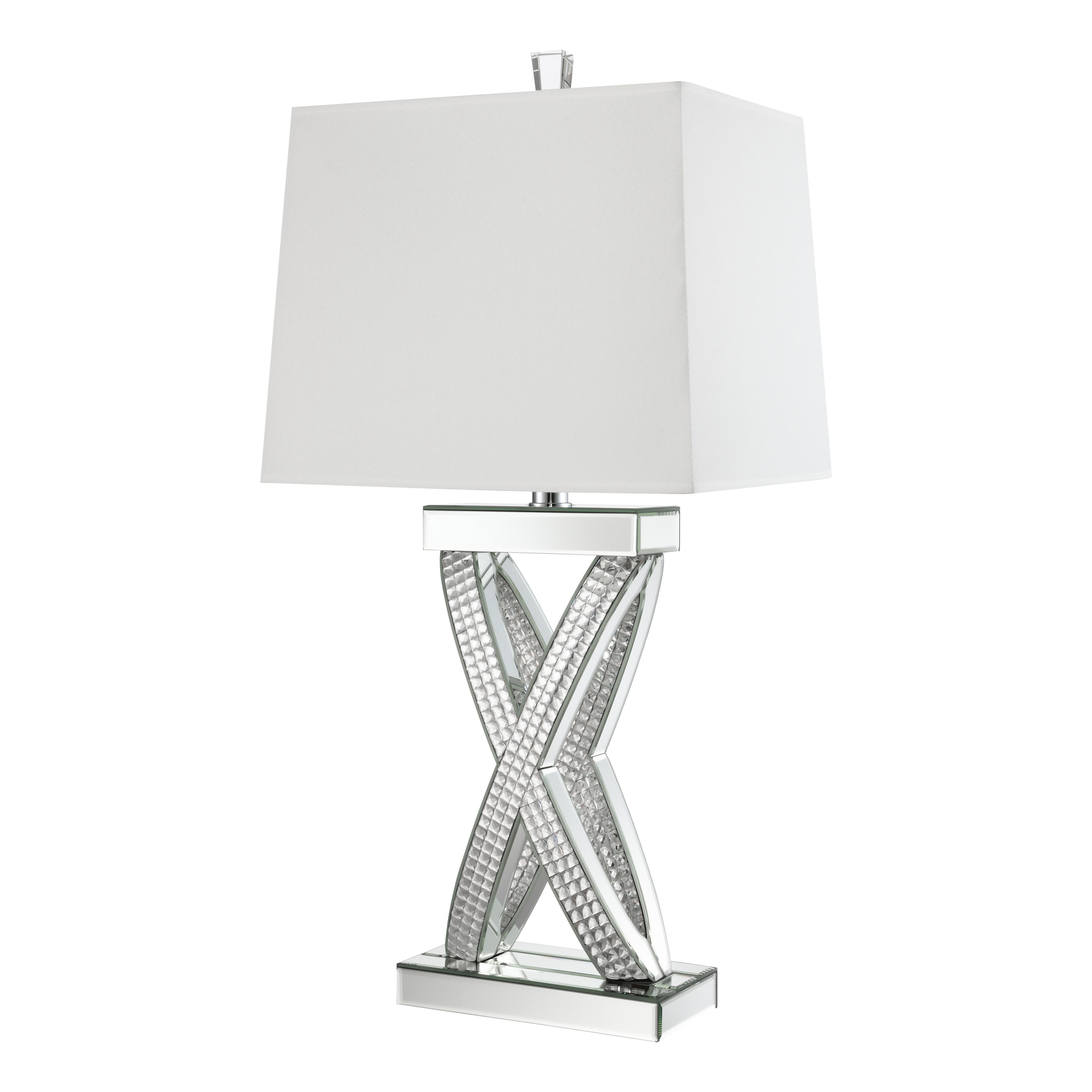 Coaster Furniture Dominick 923289 31-inch Tapered Mirrored Acrylic Table Lamp - Silver - Image 3