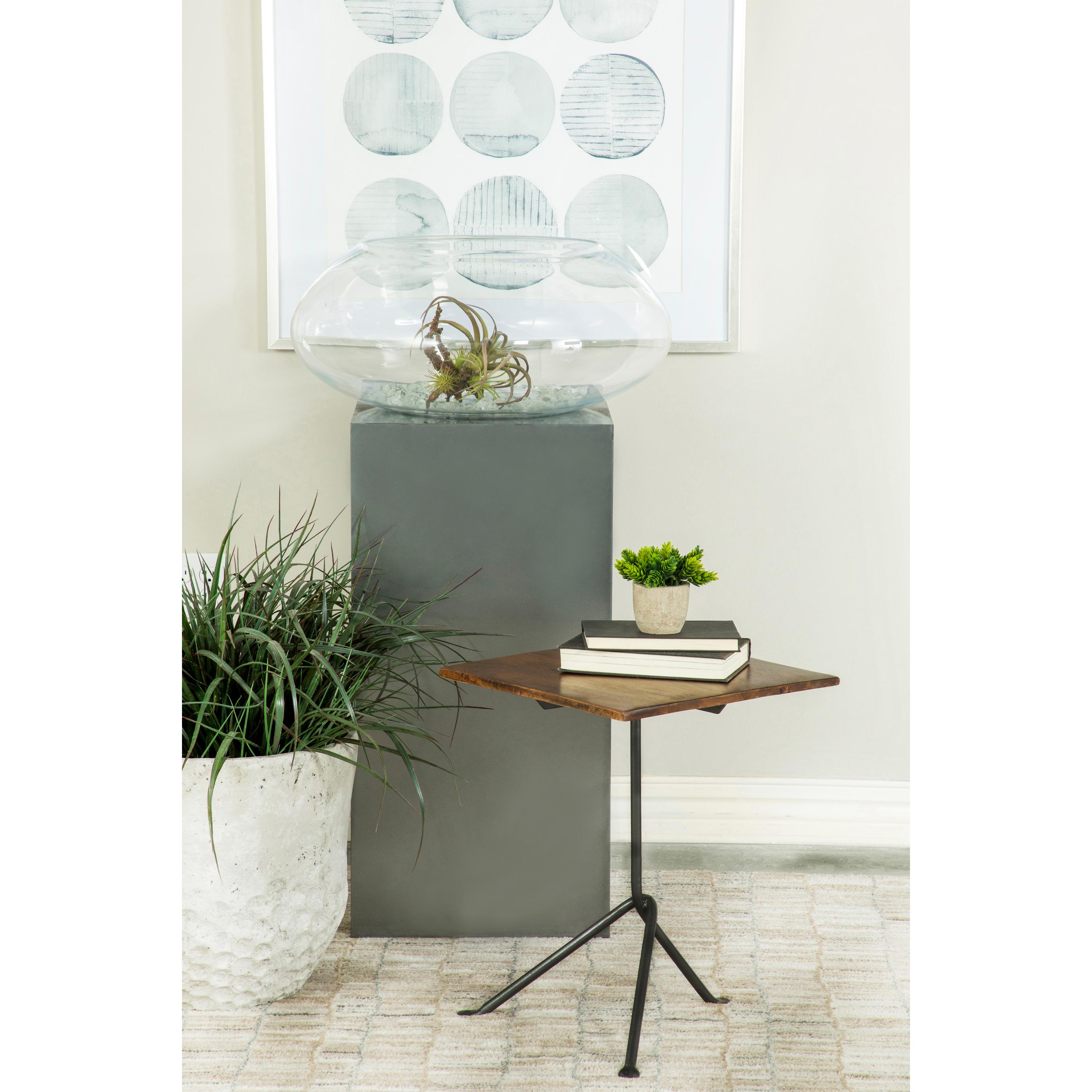 Coaster Furniture Heitor 931206 Square Wood Top Accent Side Table - Dark Brown - Image 2