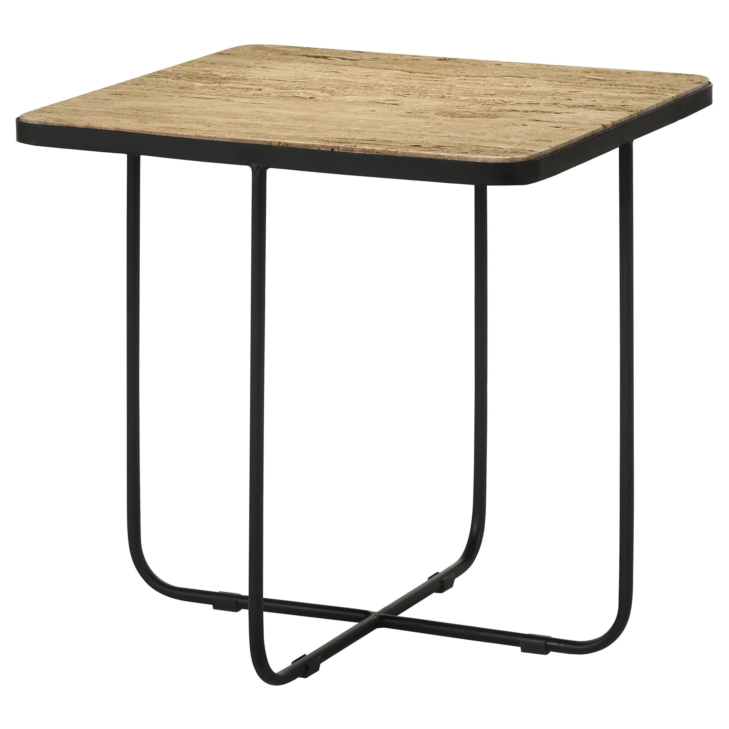 Coaster Furniture Elyna 935855 Square Stone Top Accent Side Table - Beige - Image 2