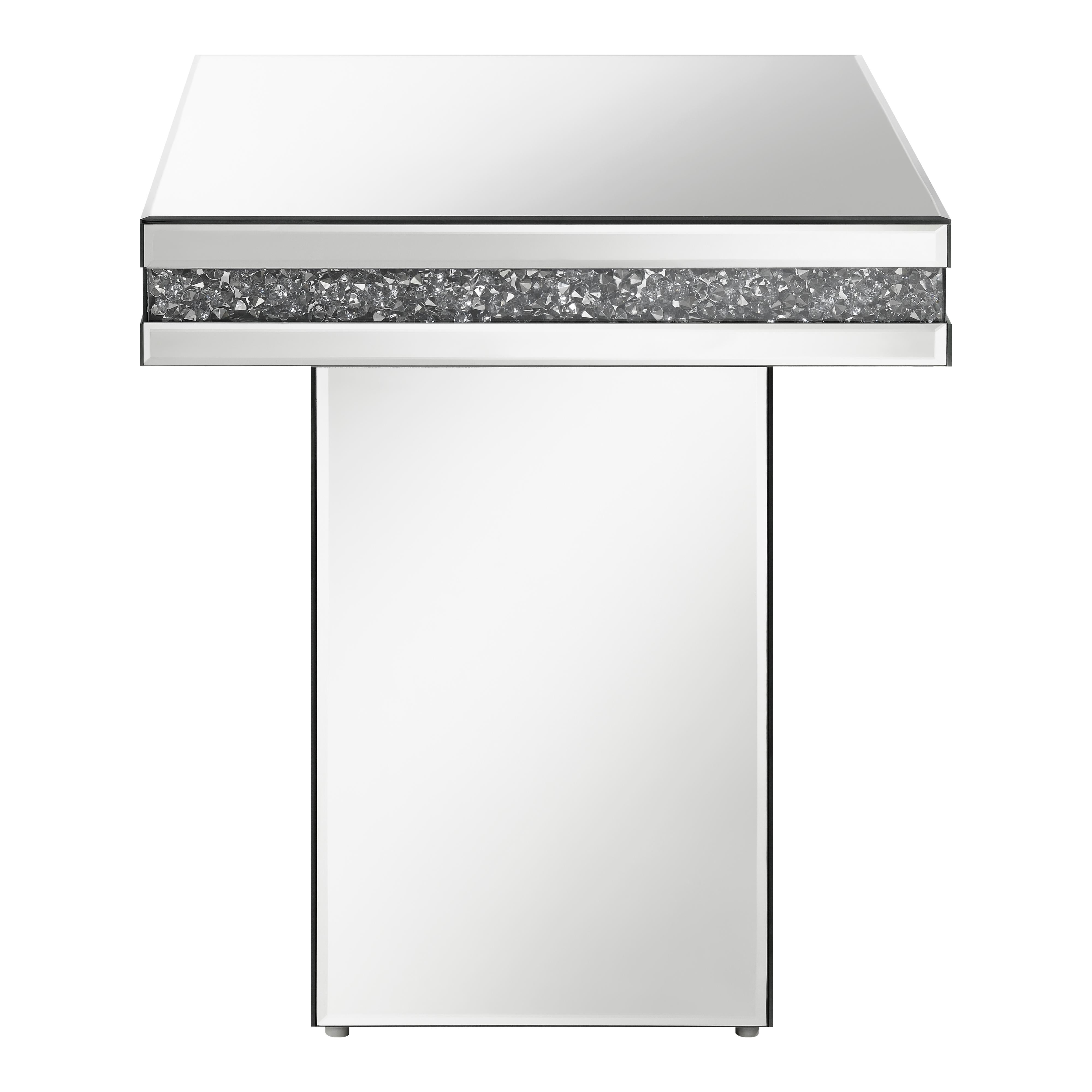 Coaster Furniture Elora 936137 Square Mirrored Accent Side Table - Silver - Image 2
