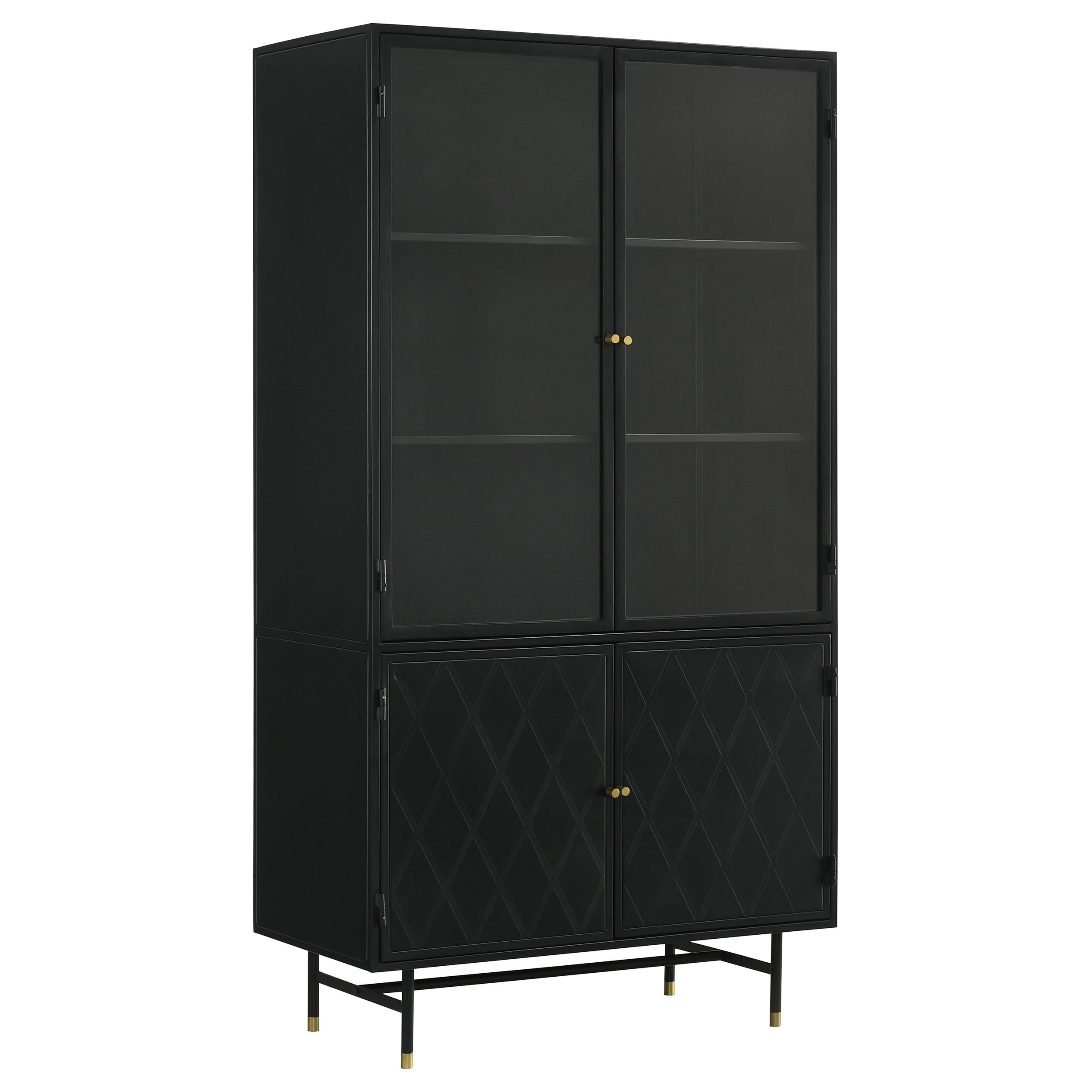 Coaster Furniture Santiago 951134 4-door Metal Tall Storage Cabinet – Matte Black