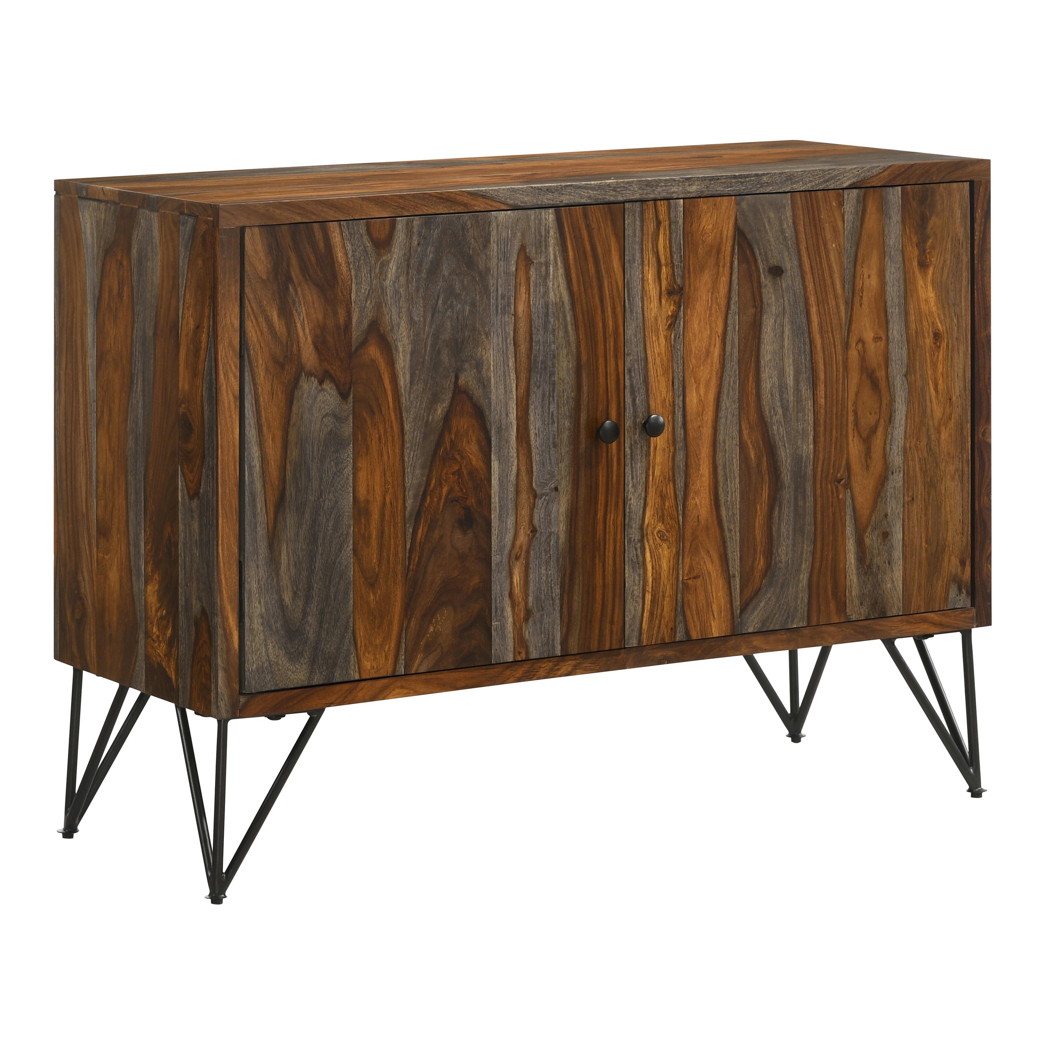 Coaster Furniture Macon 959615 2-door Sheesham Wood Storage Accent Cabinet – Grey