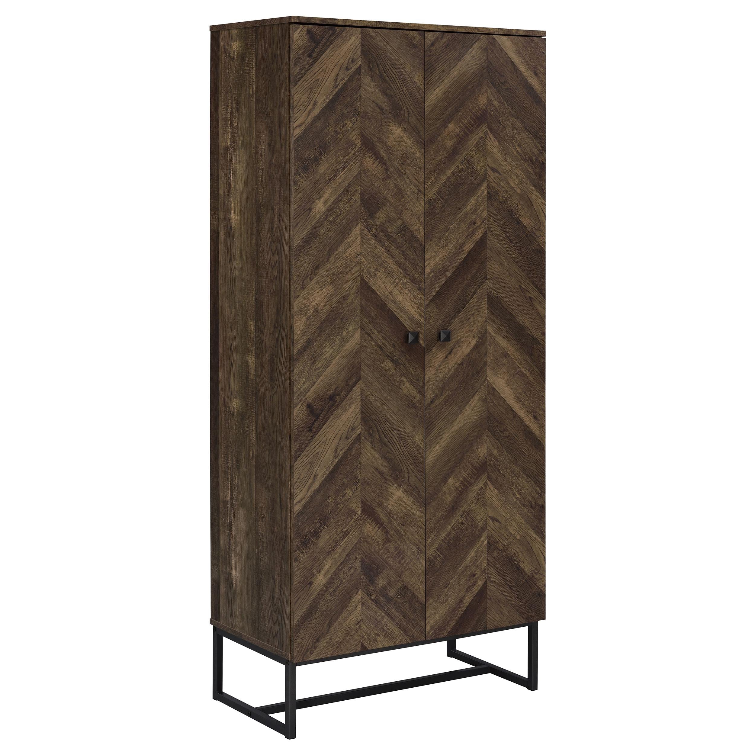 Coaster Furniture Carolyn 959640 2-door Engineered Wood Accent Cabinet – Rustic Oak