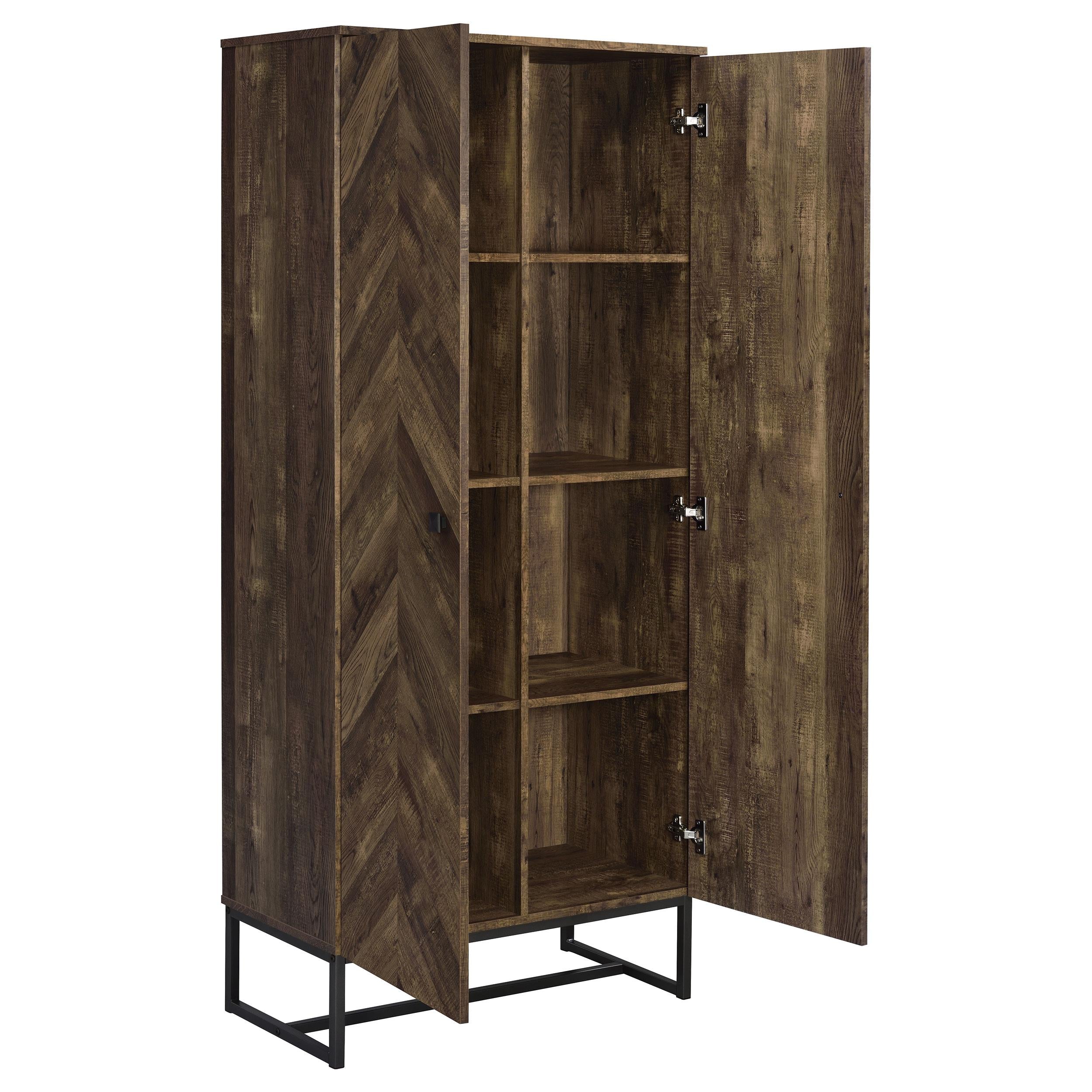 Coaster Furniture Carolyn 959640 2-door Engineered Wood Accent Cabinet - Rustic Oak - Image 2