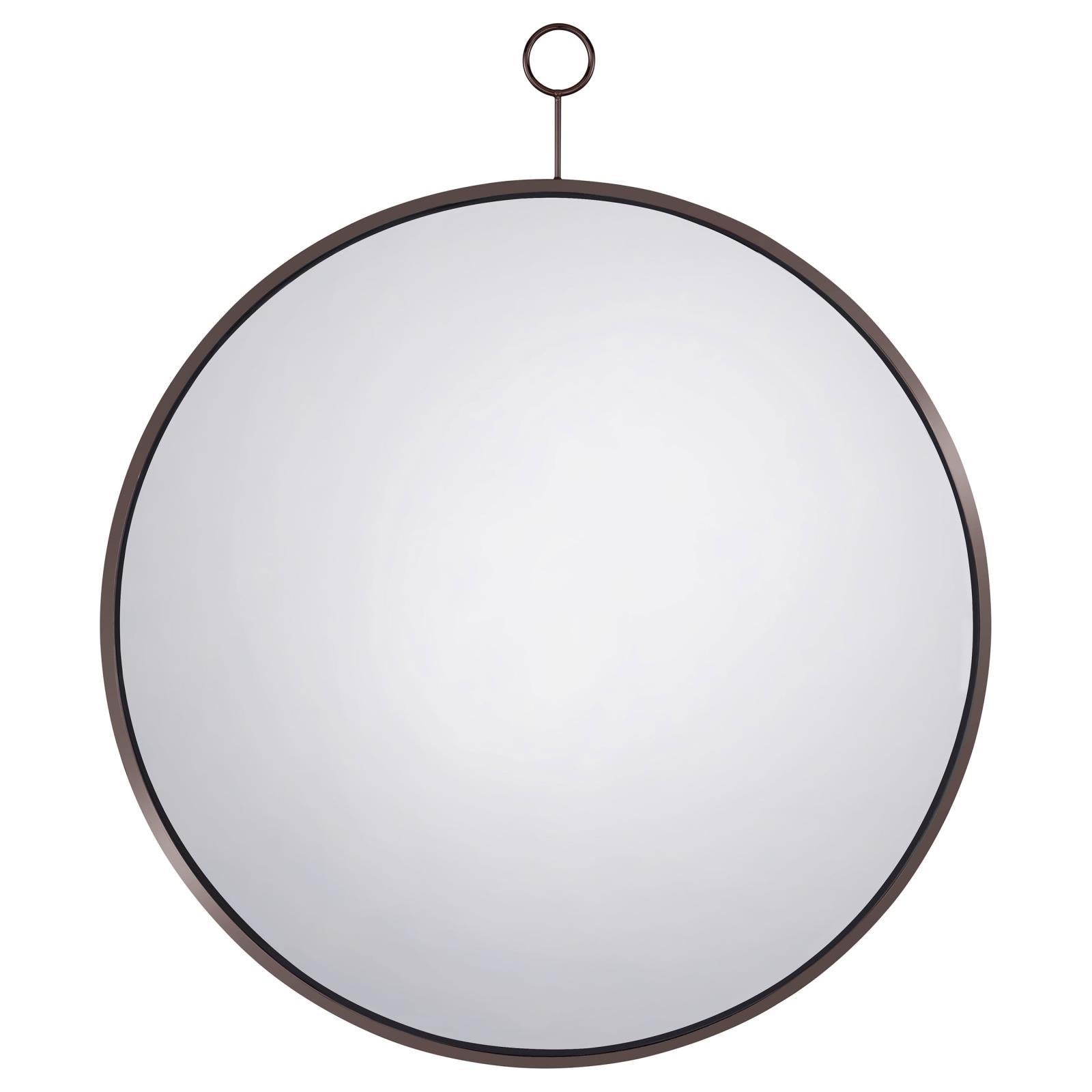 Coaster Furniture Gwyneth 961495 30 x 35 Inch Round Wall Mirror - Black Nickel - Image 2