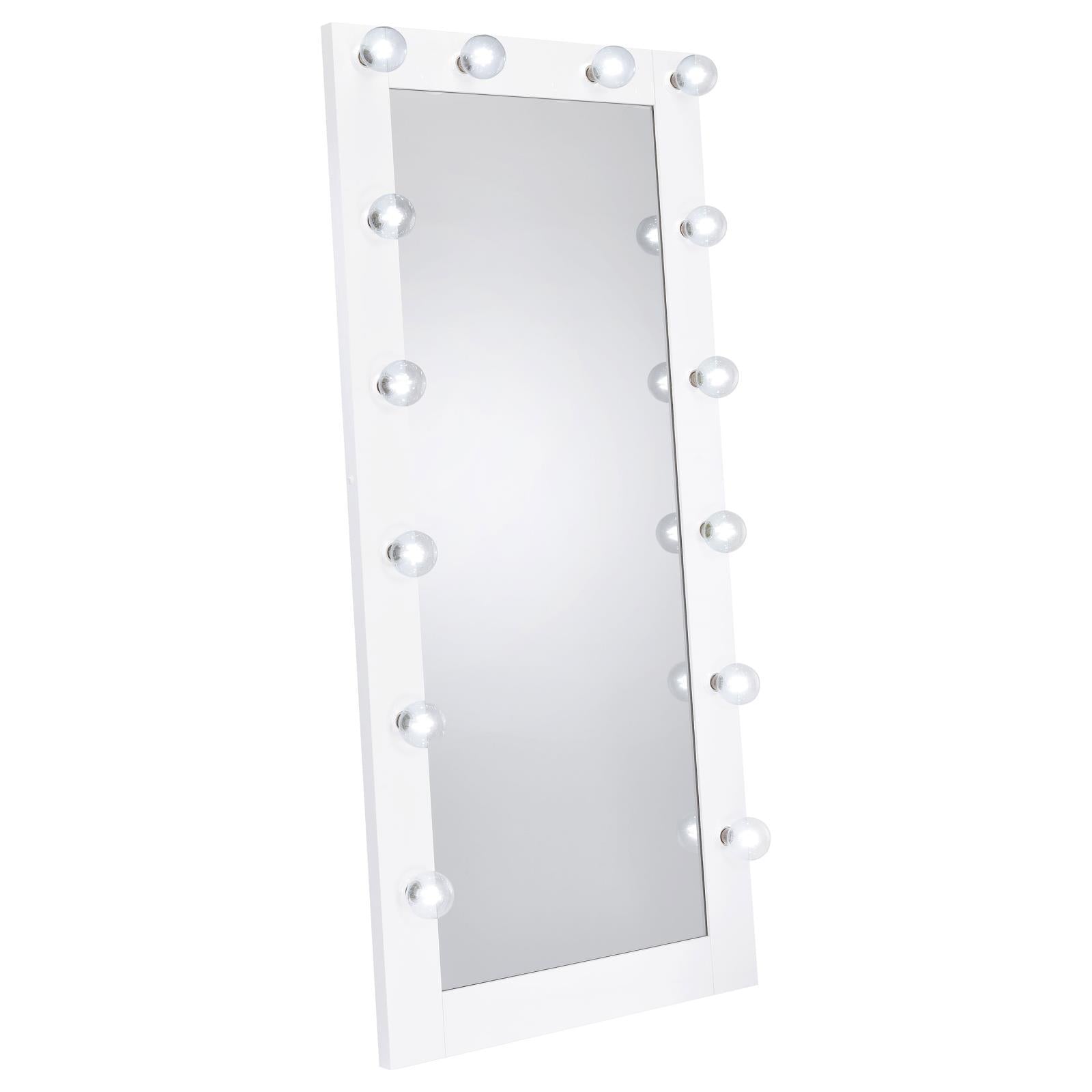 Coaster Furniture Zayan 969558 32 x 71 Inch Floor Mirror LED Lighting - White Gloss - Image 3