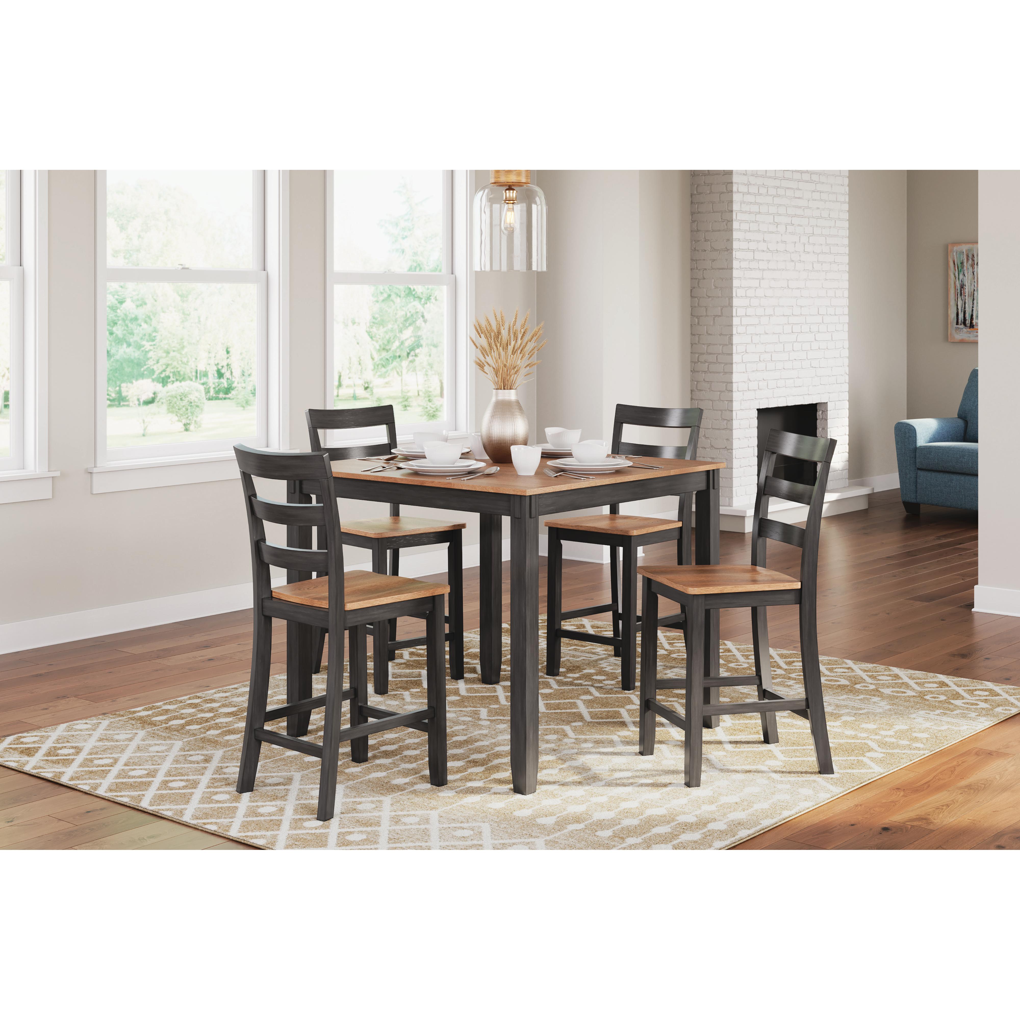 Signature Design by Ashley Gesthaven D396-223 Dining Room Counter Table Set - Image 3