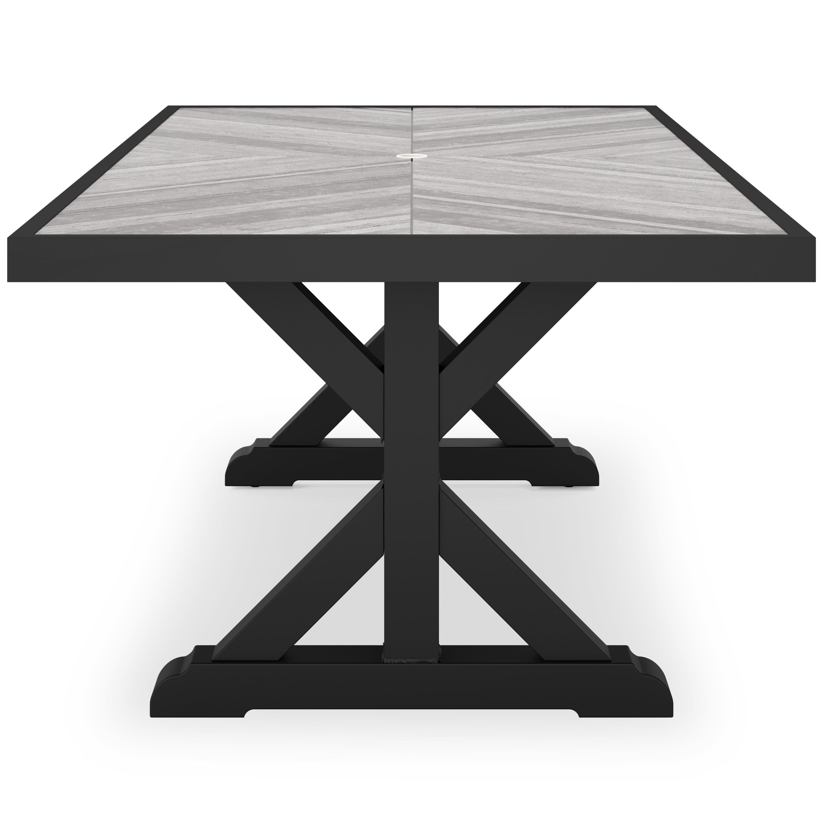 Signature Design by Ashley Beachcroft P792-625 Rectangular Dining Table with Umbrella Option - Image 3