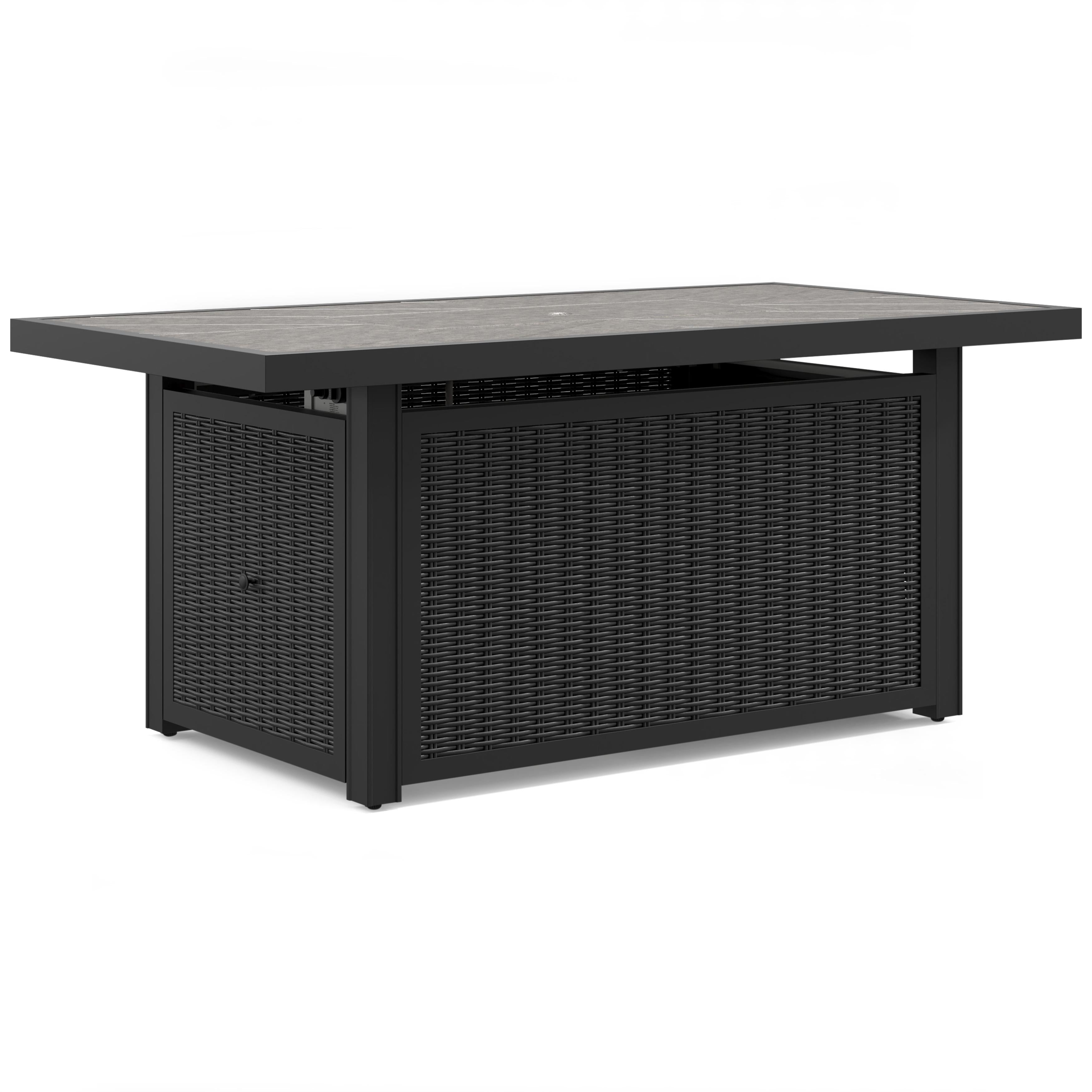 Signature Design by Ashley Beachcroft P792-773 Rectangular Fire Pit Table - Image 1