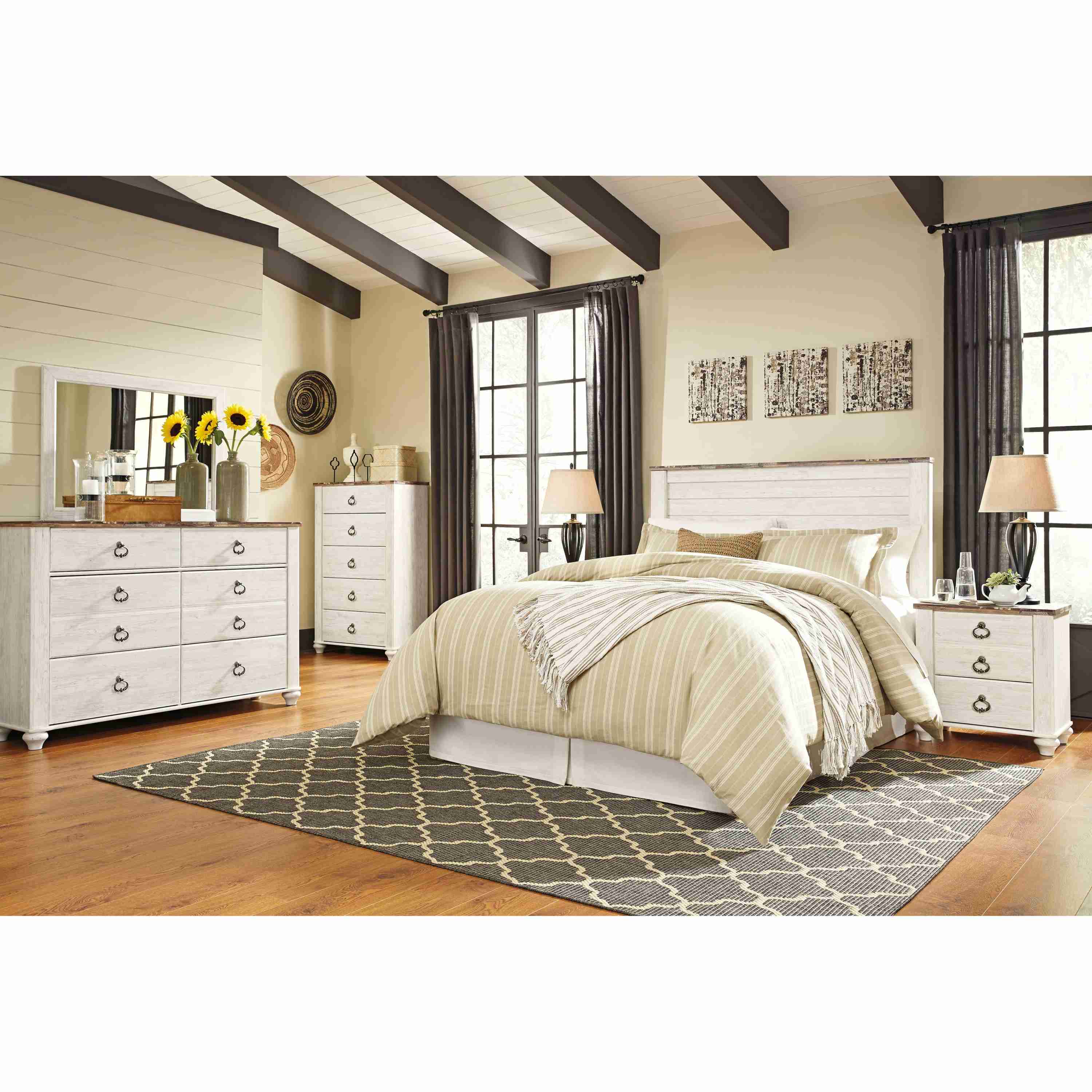 Signature Design by Ashley Willowton B267-57 Queen Panel Headboard - Image 3