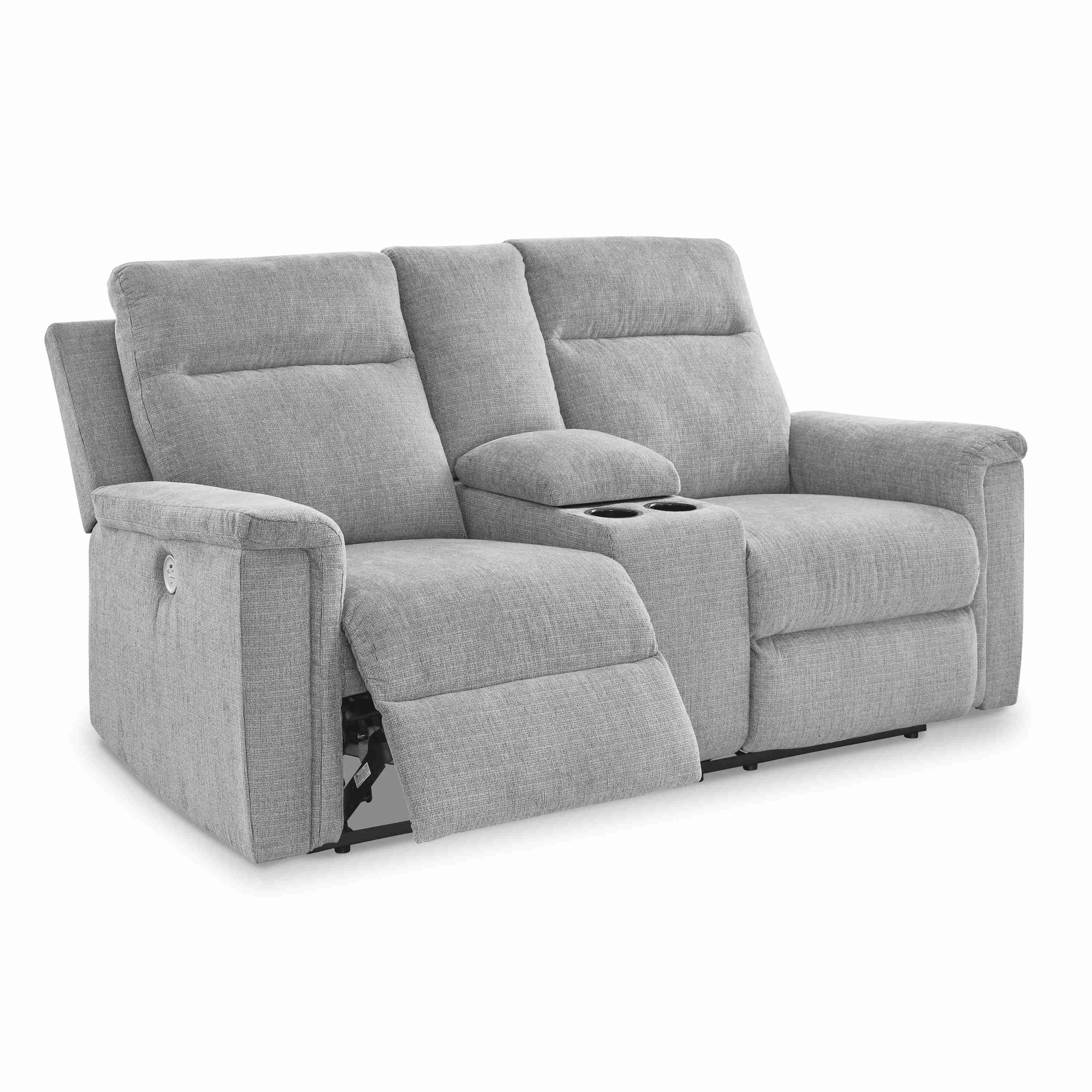 Signature Design by Ashley Barnsana 3320196 Double Reclining Power Loveseat with Console - Image 2