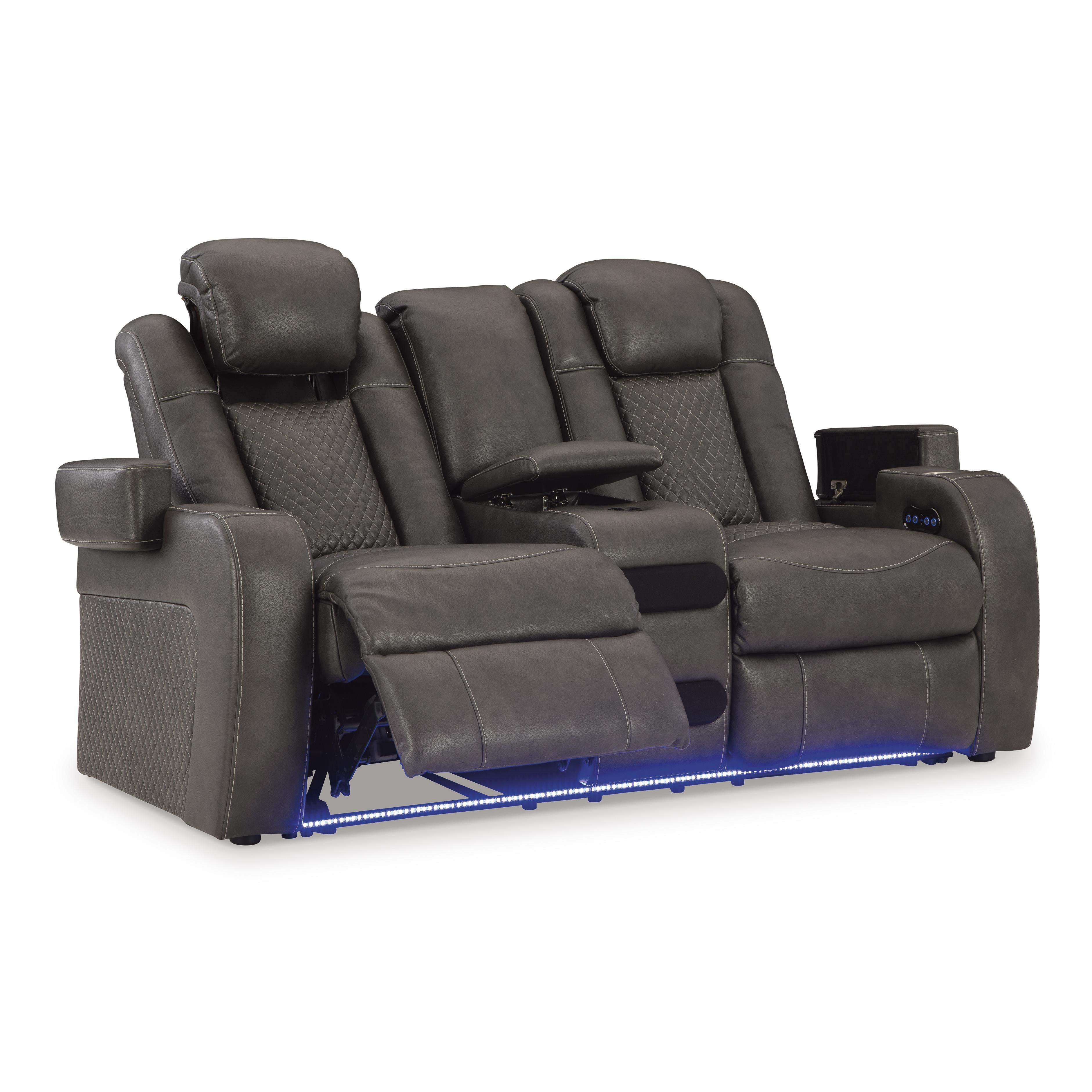 Signature Design by Ashley Fyne-Dyme 3660218 Power Reclining Loveseat with Console and Adjustable Headrest - Image 2