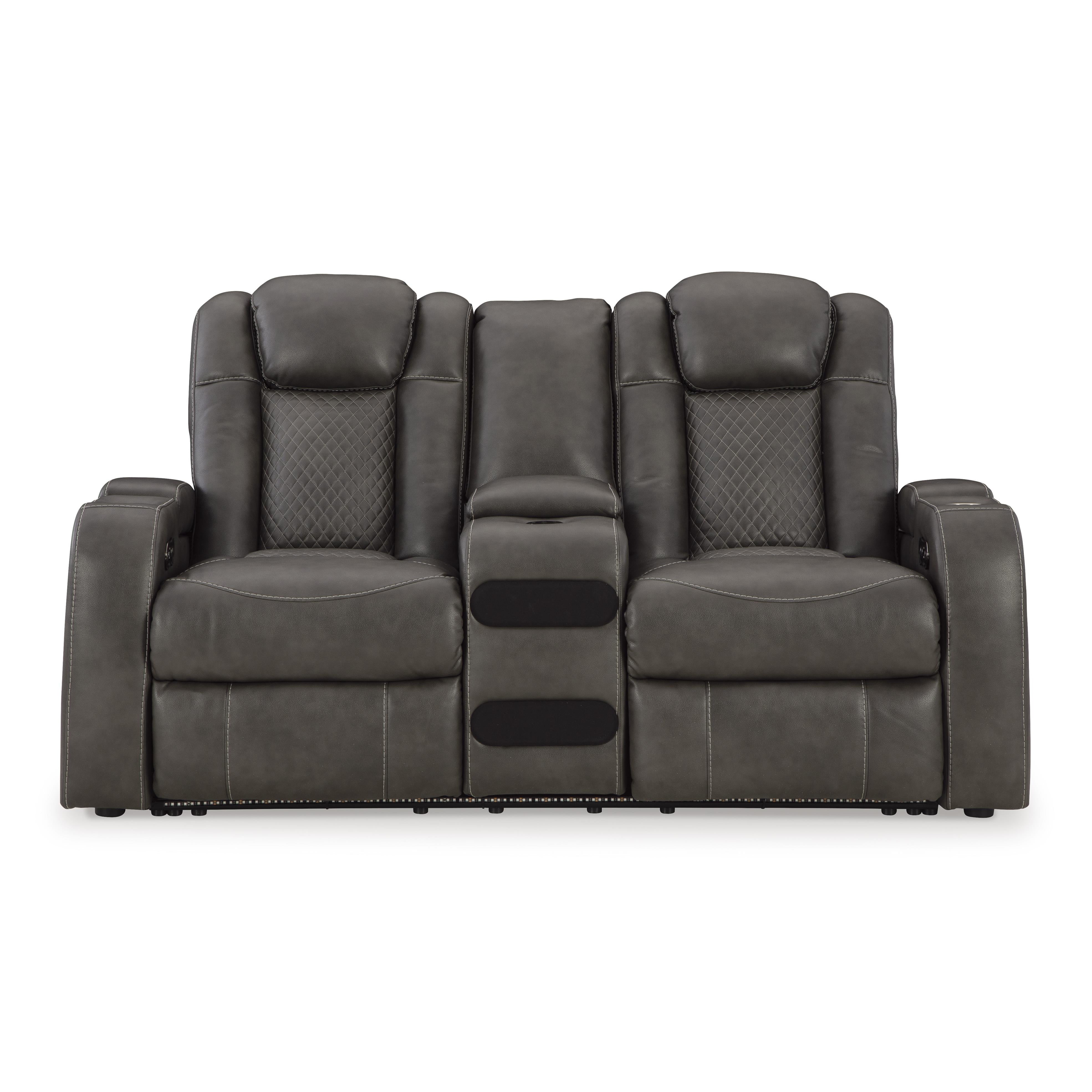 Signature Design by Ashley Fyne-Dyme 3660218 Power Reclining Loveseat with Console and Adjustable Headrest - Image 3