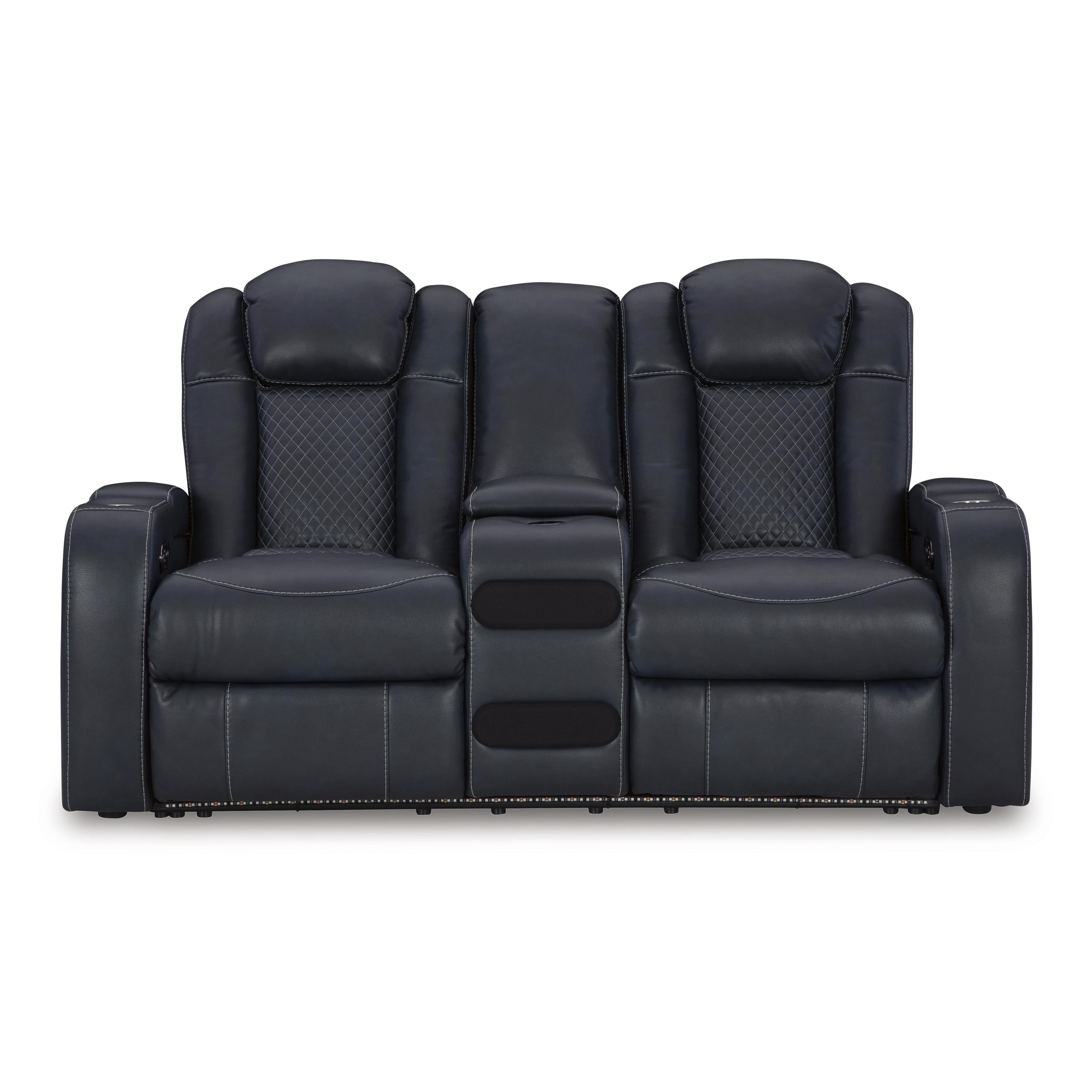 Signature Design by Ashley Fyne-Dyme 3660318 Power Reclining Loveseat with Console and Adjustable Headrest - Image 3