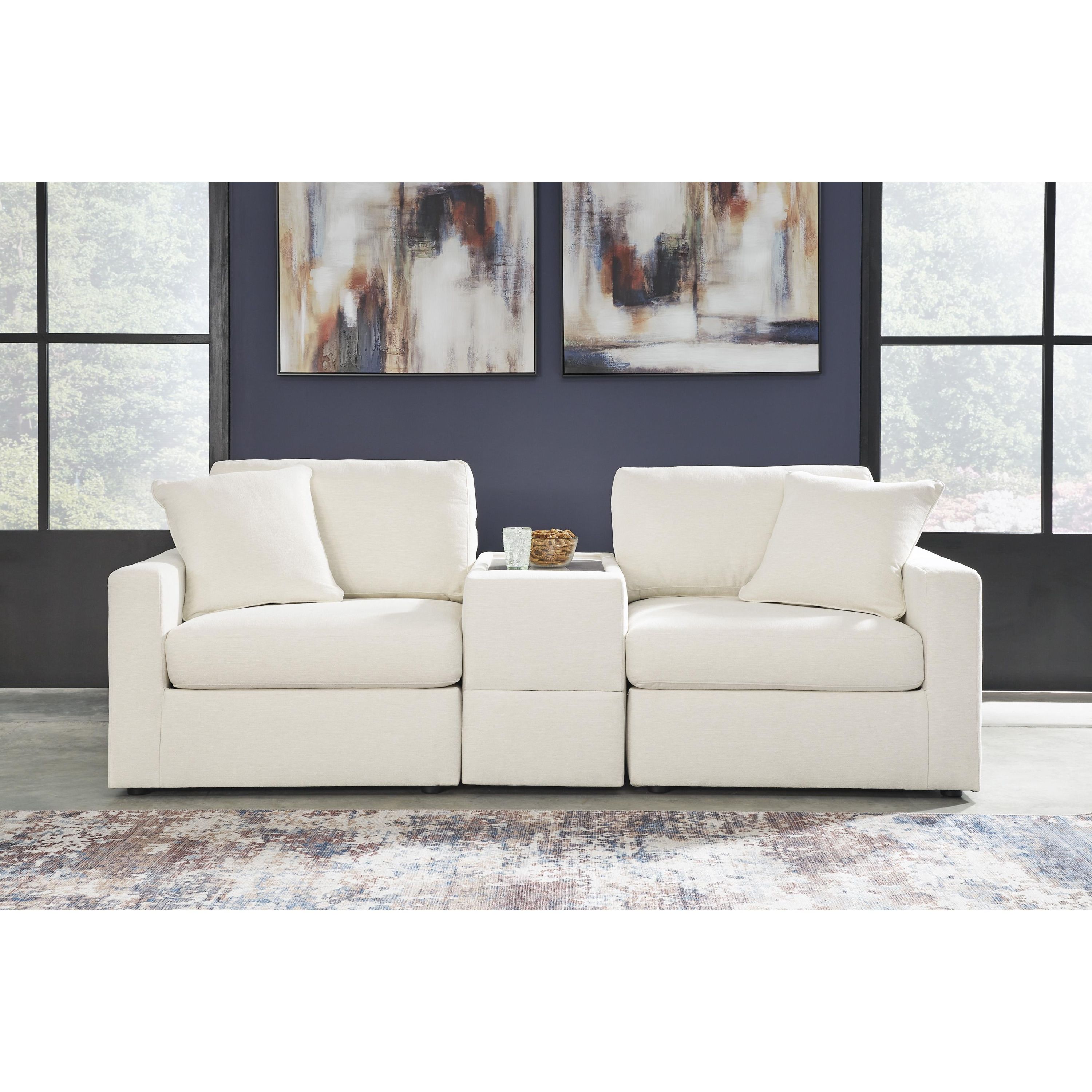 Signature Design by Ashley Modmax 92103S3 2 pc Sectional Loveseat with Console - Image 1