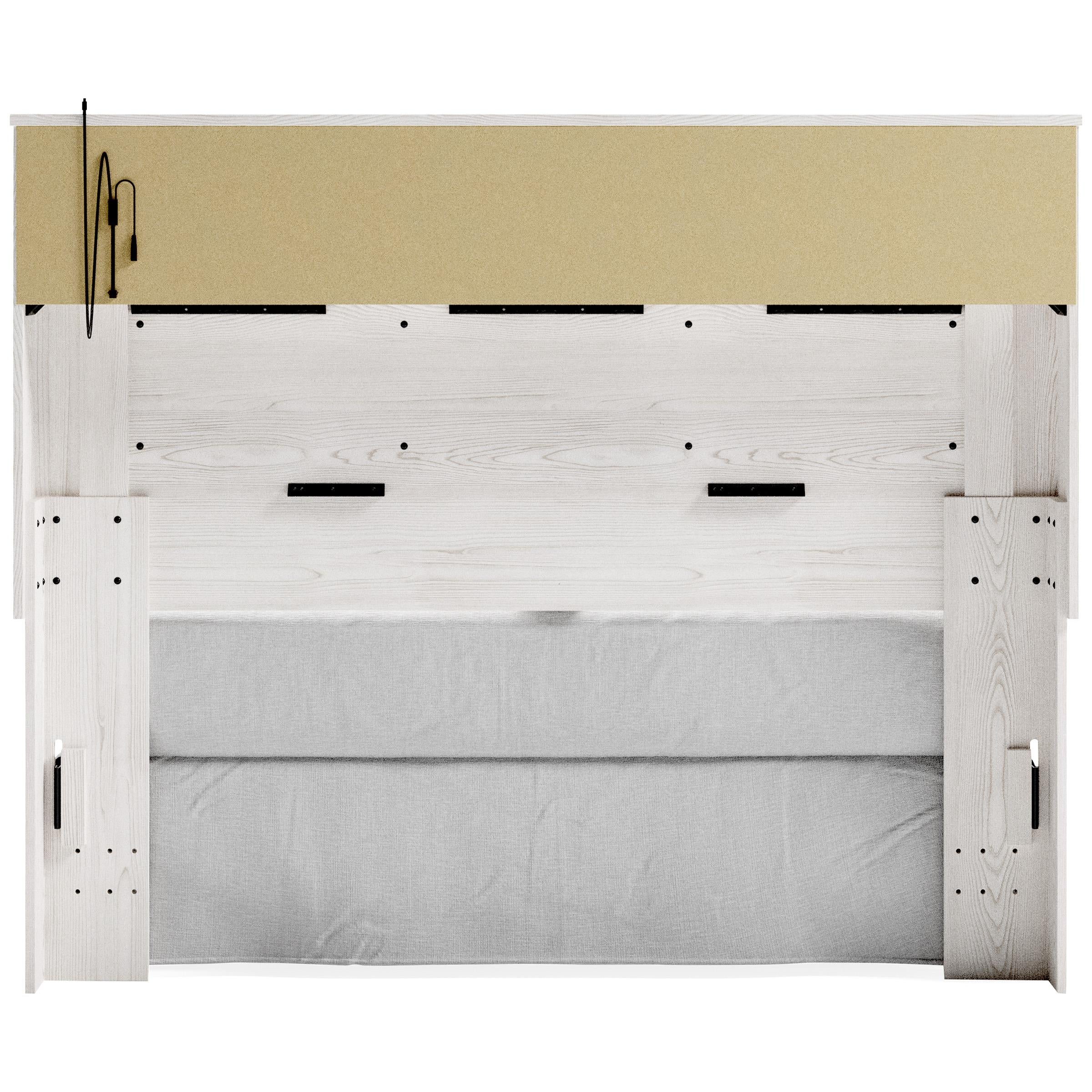 Signature Design by Ashley Altyra B2640-65 Queen Upholstered Panel Bookcase Headboard - Image 3