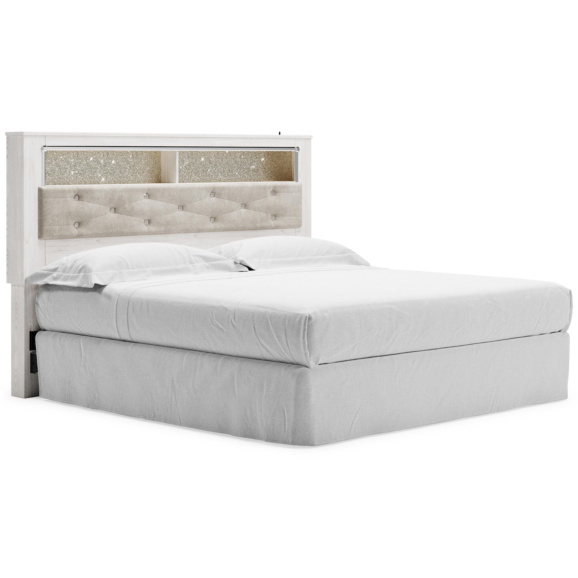 Signature Design by Ashley Altyra B2640-69 King Upholstered Panel Bookcase Headboard - Image 1