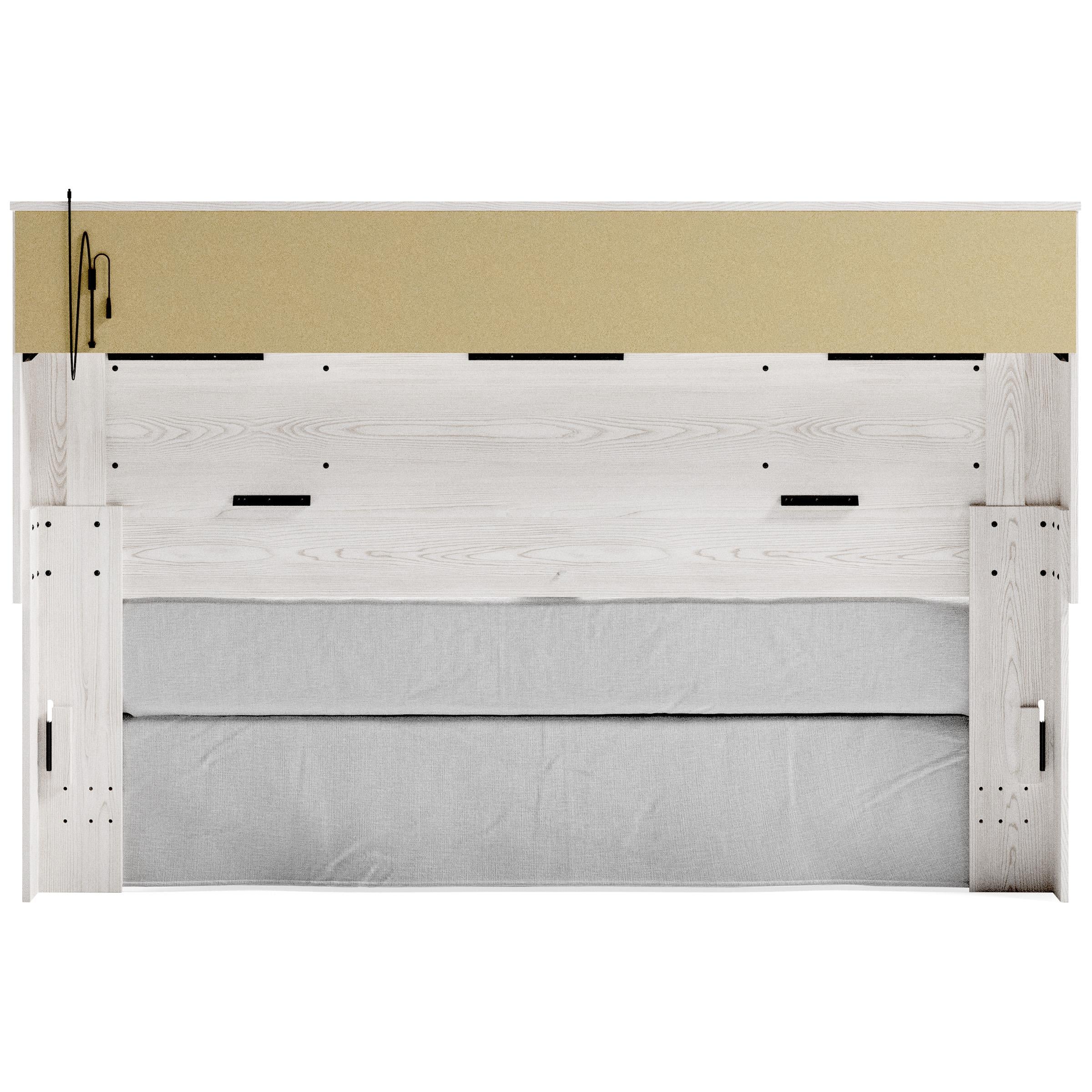Signature Design by Ashley Altyra B2640-69 King Upholstered Panel Bookcase Headboard - Image 3