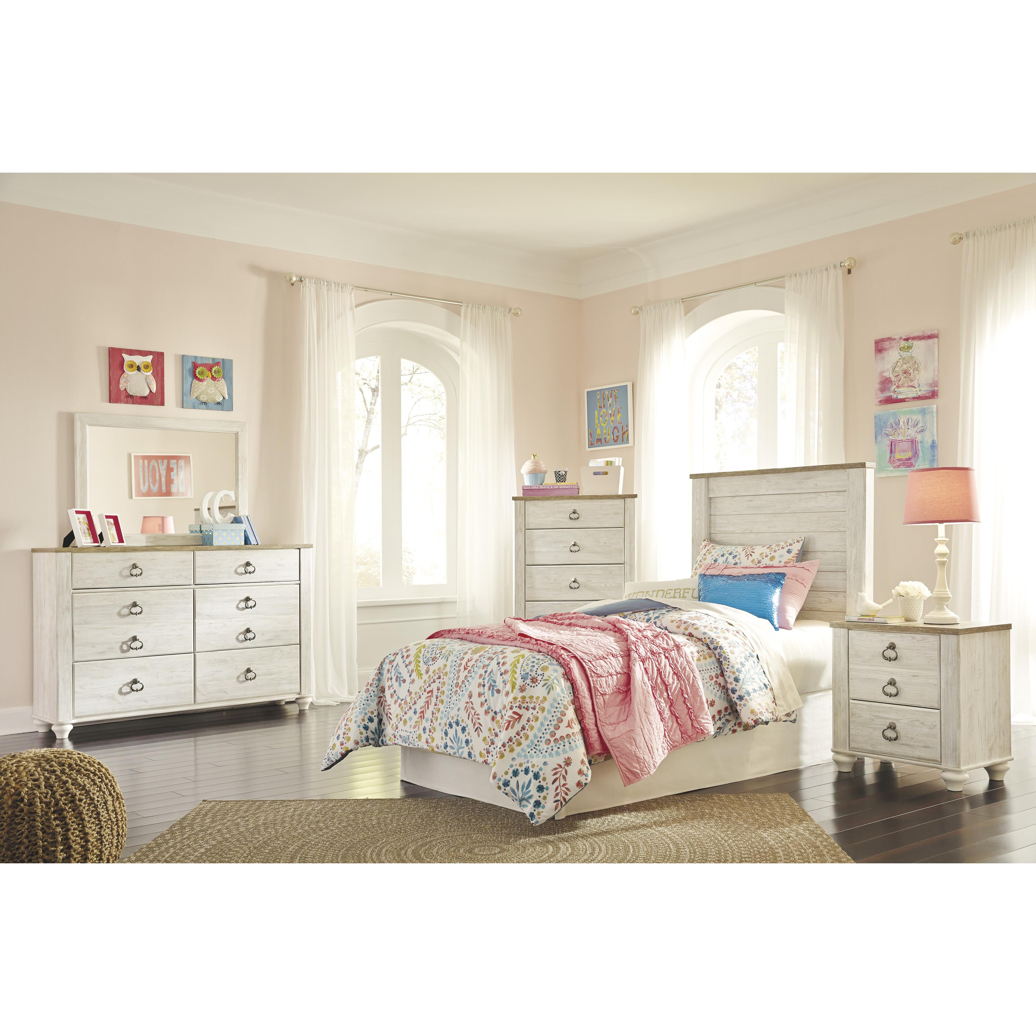 Signature Design by Ashley Willowton B267-53 Twin Panel Headboard - Image 2
