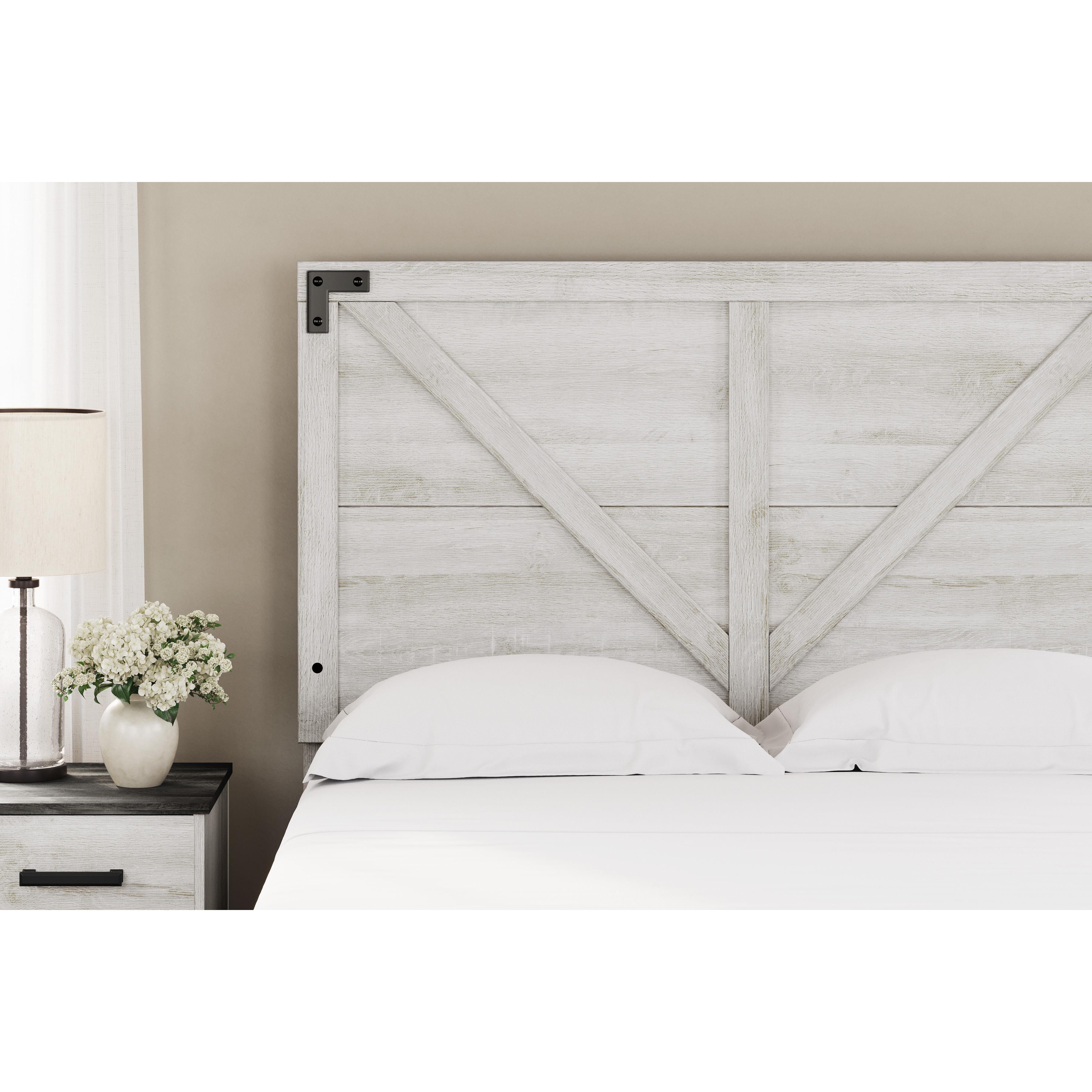 Signature Design by Ashley Shawburn EB4121-156 Full Crossbuck Panel Headboard - Image 2