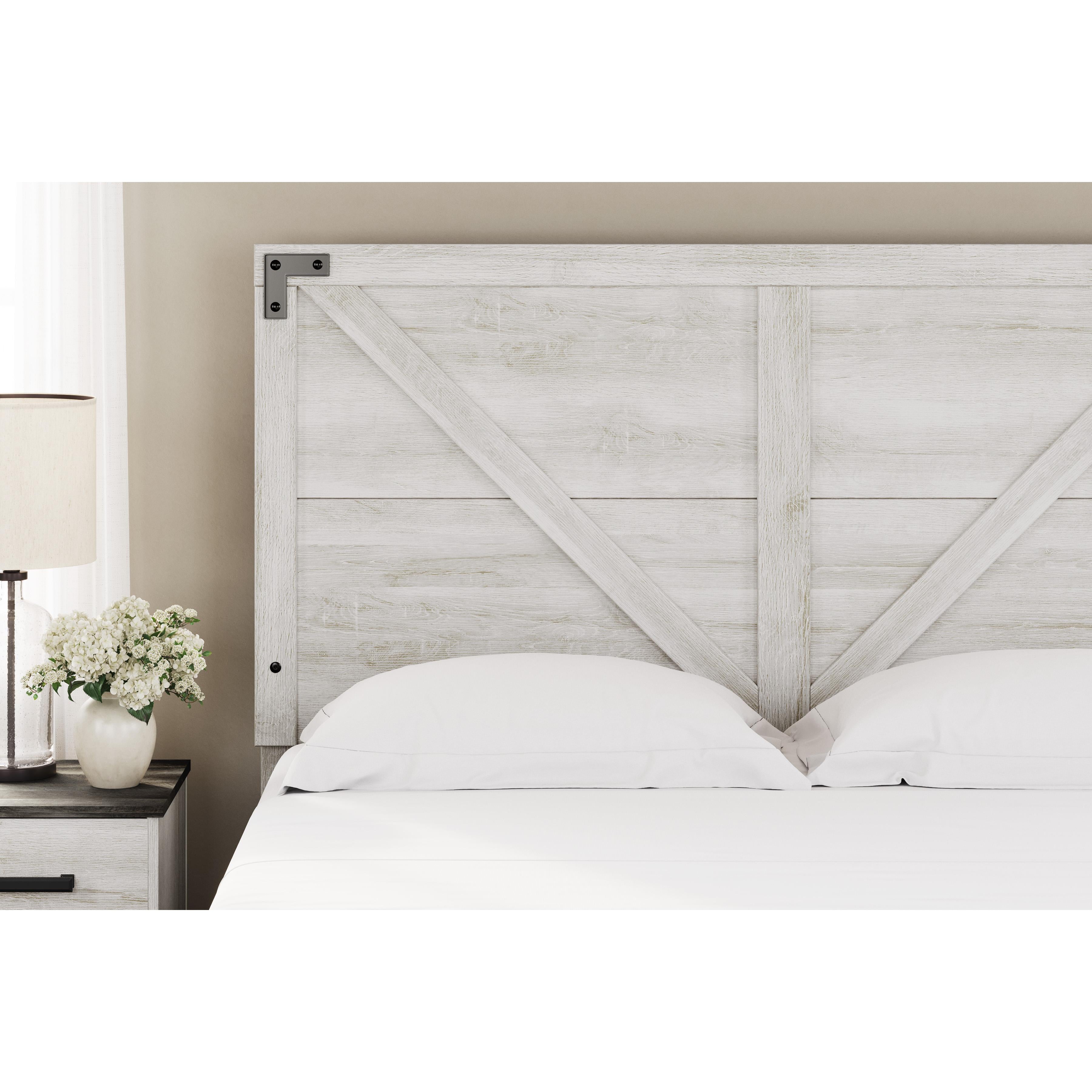 Signature Design by Ashley Shawburn EB4121-157 Queen Crossbuck Panel Headboard - Image 3