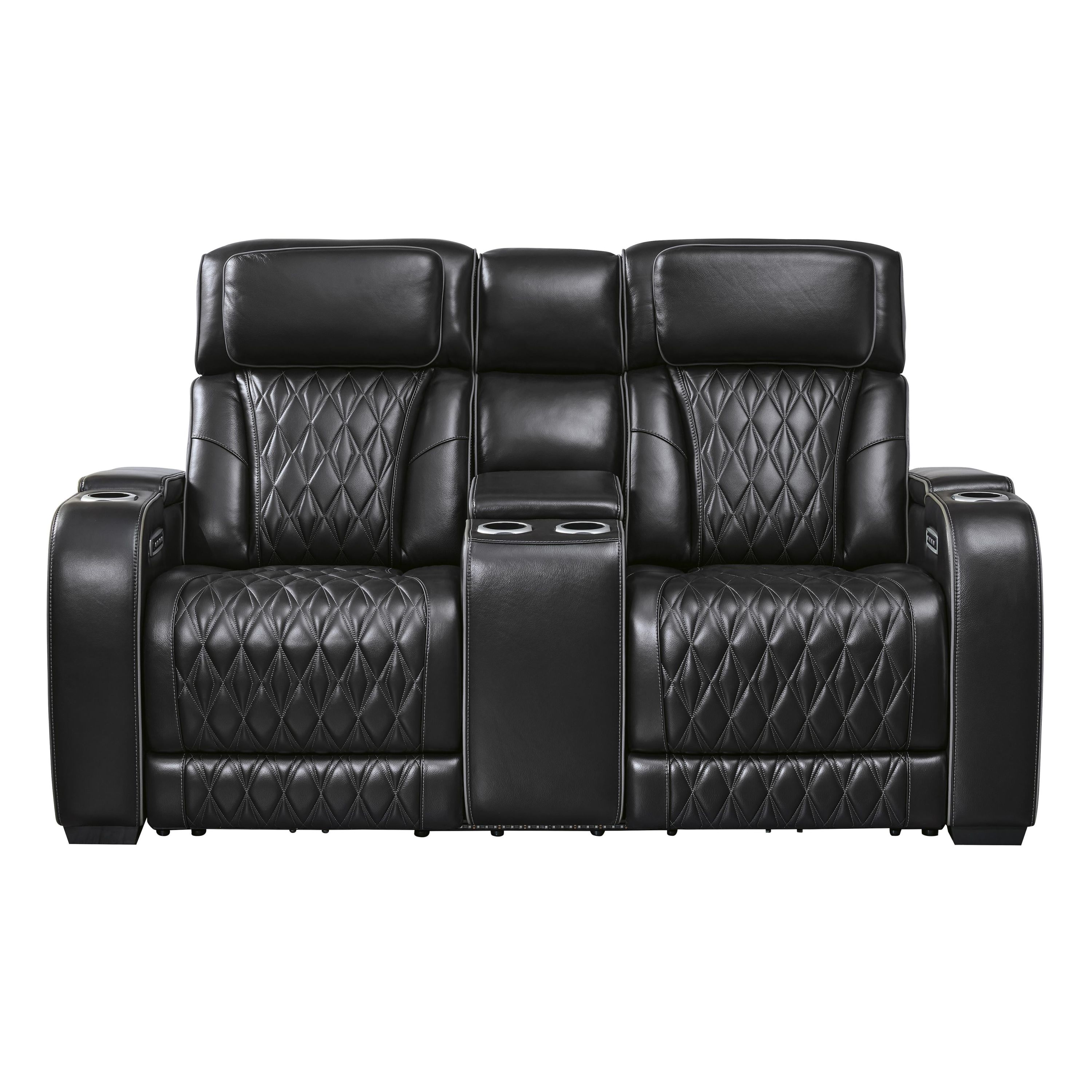 Signature Design by Ashley Boyington U2710618 Power Reclining Loveseat with Console and Adjustable Headrest - Image 3