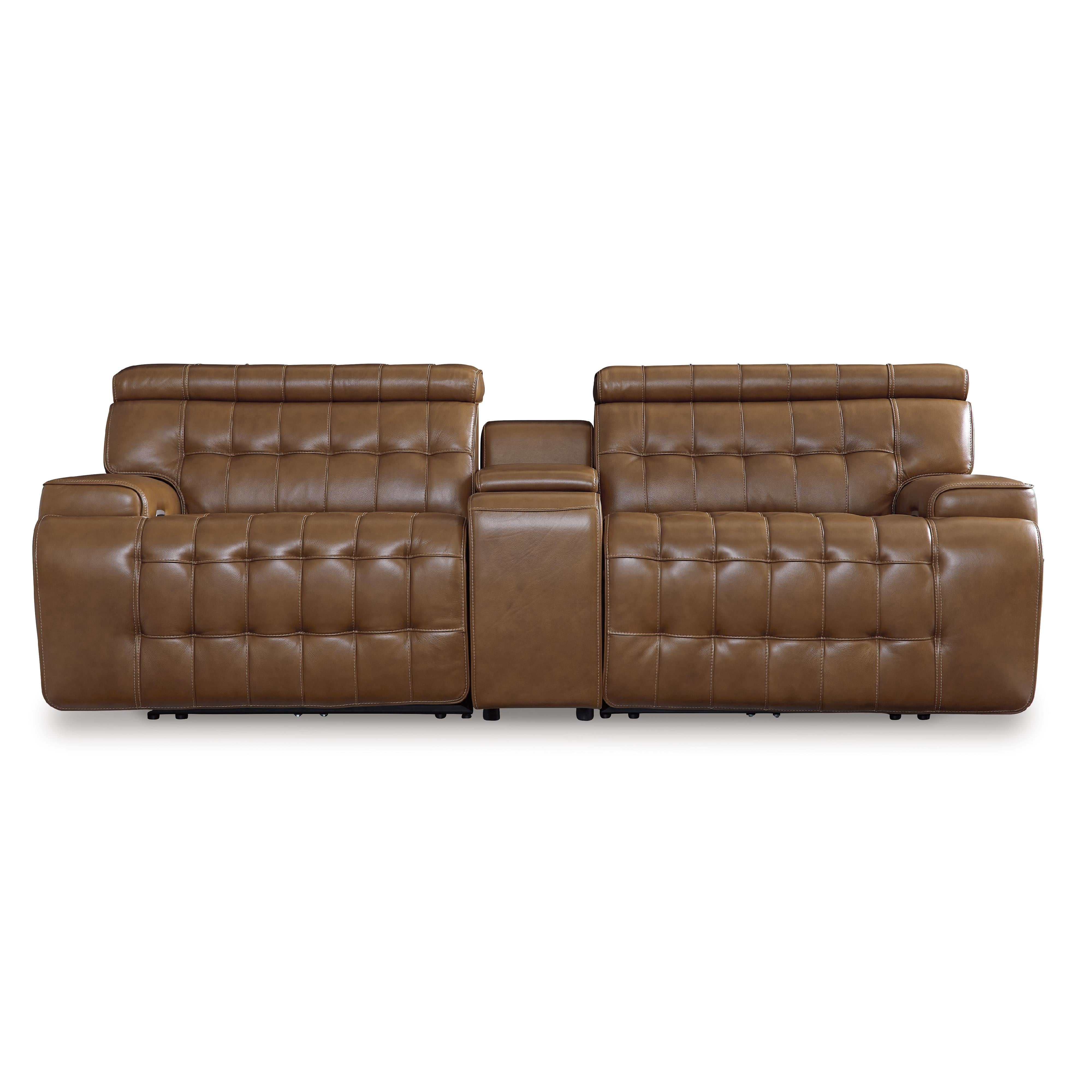 Signature Design by Ashley Temmpton U92708S2 3 pc Power Reclining Sectional Loveseat with Console - Image 1