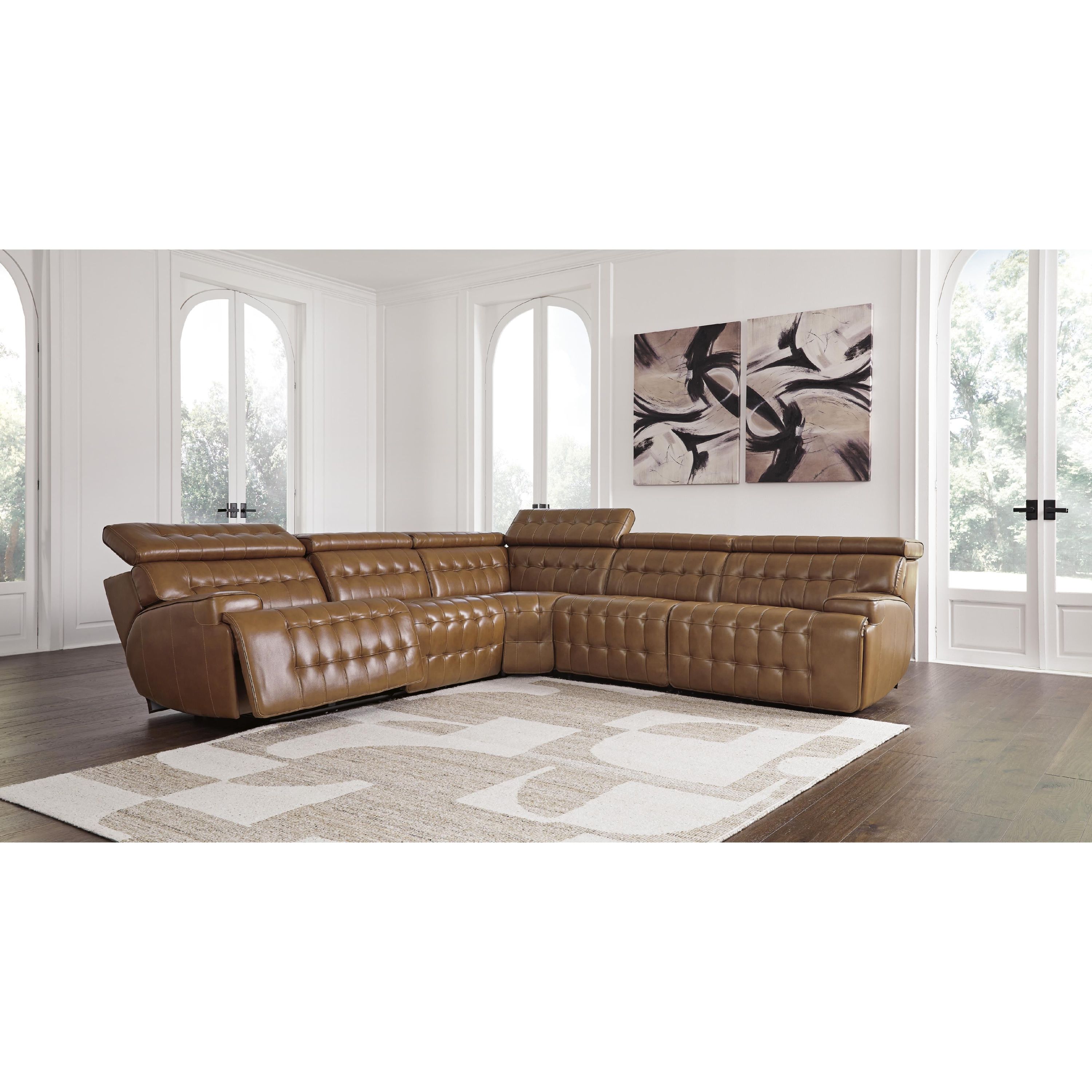 Signature Design by Ashley Temmpton U92708S4 5 pc Power Reclining Sectional - Image 3